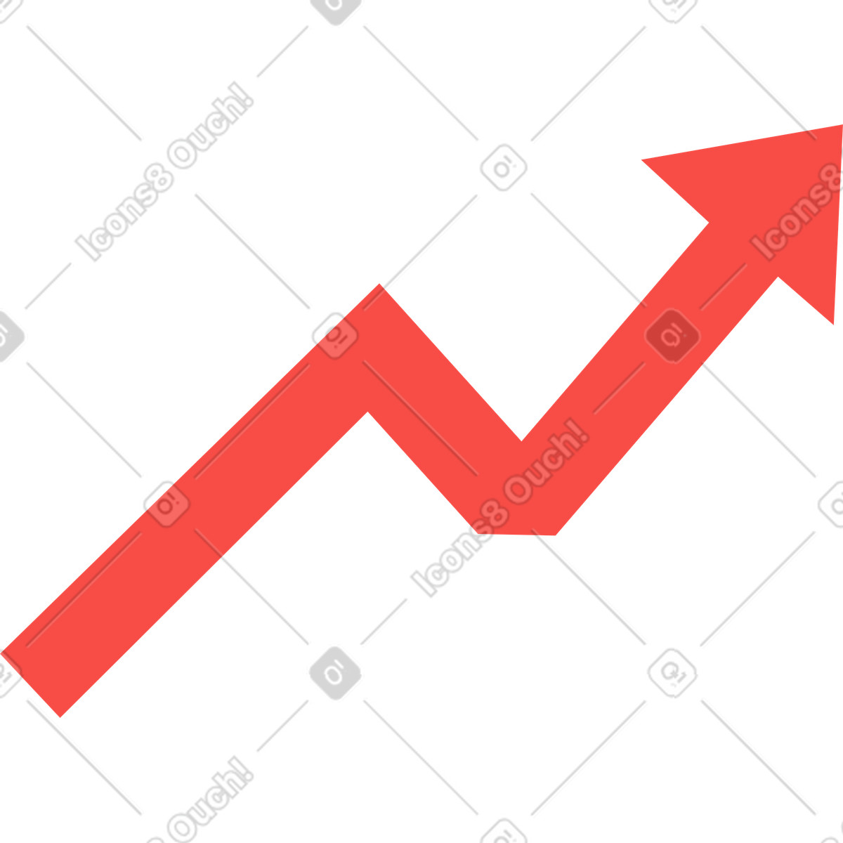 Lagom 스타일의 Red up arrow 일러스트레이션 PNG, SVG 다운로드