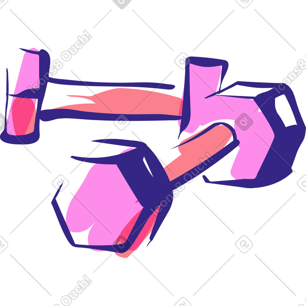 Illustration Haltères pour femmes dans le style Glam à télécharger aux formats PNG, SVG