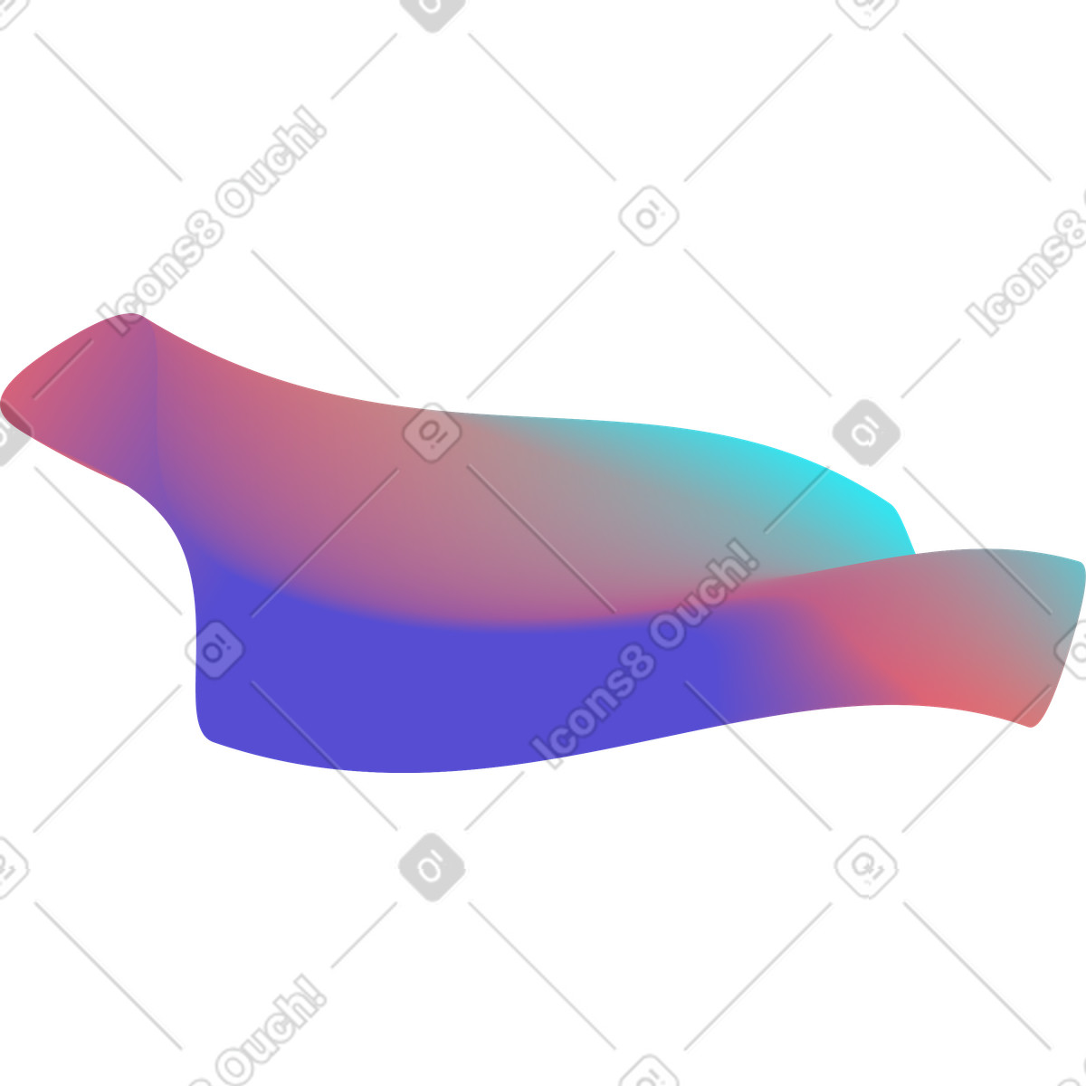 Colorful wave illustrazione in stile Forms scarica in PNG, SVG