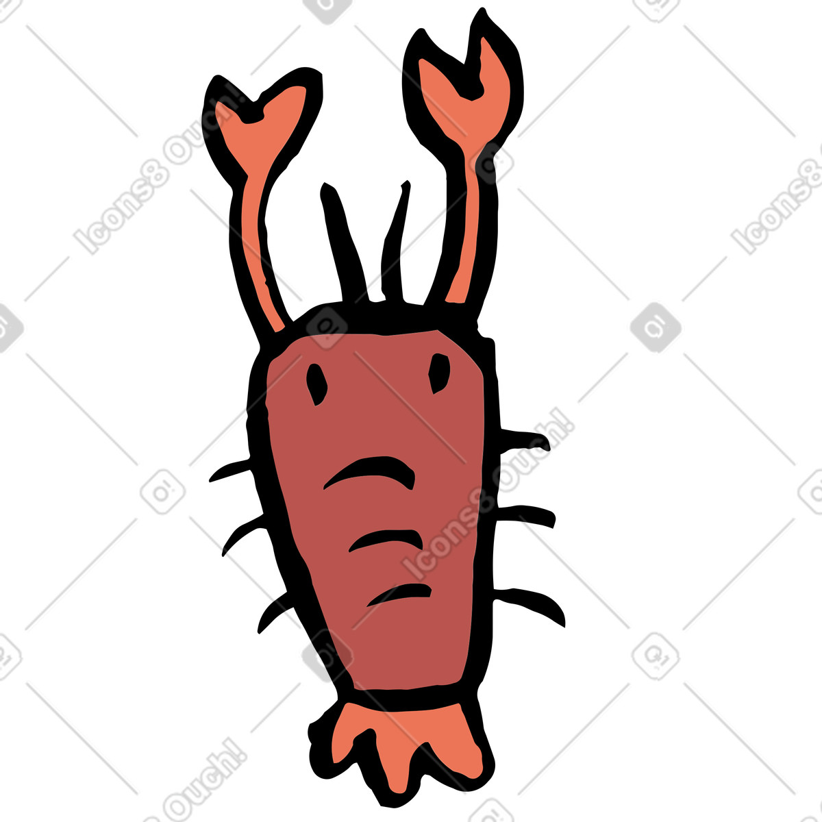 Hummer-Illustration im Scandi-Stil als Download in PNG, SVG
