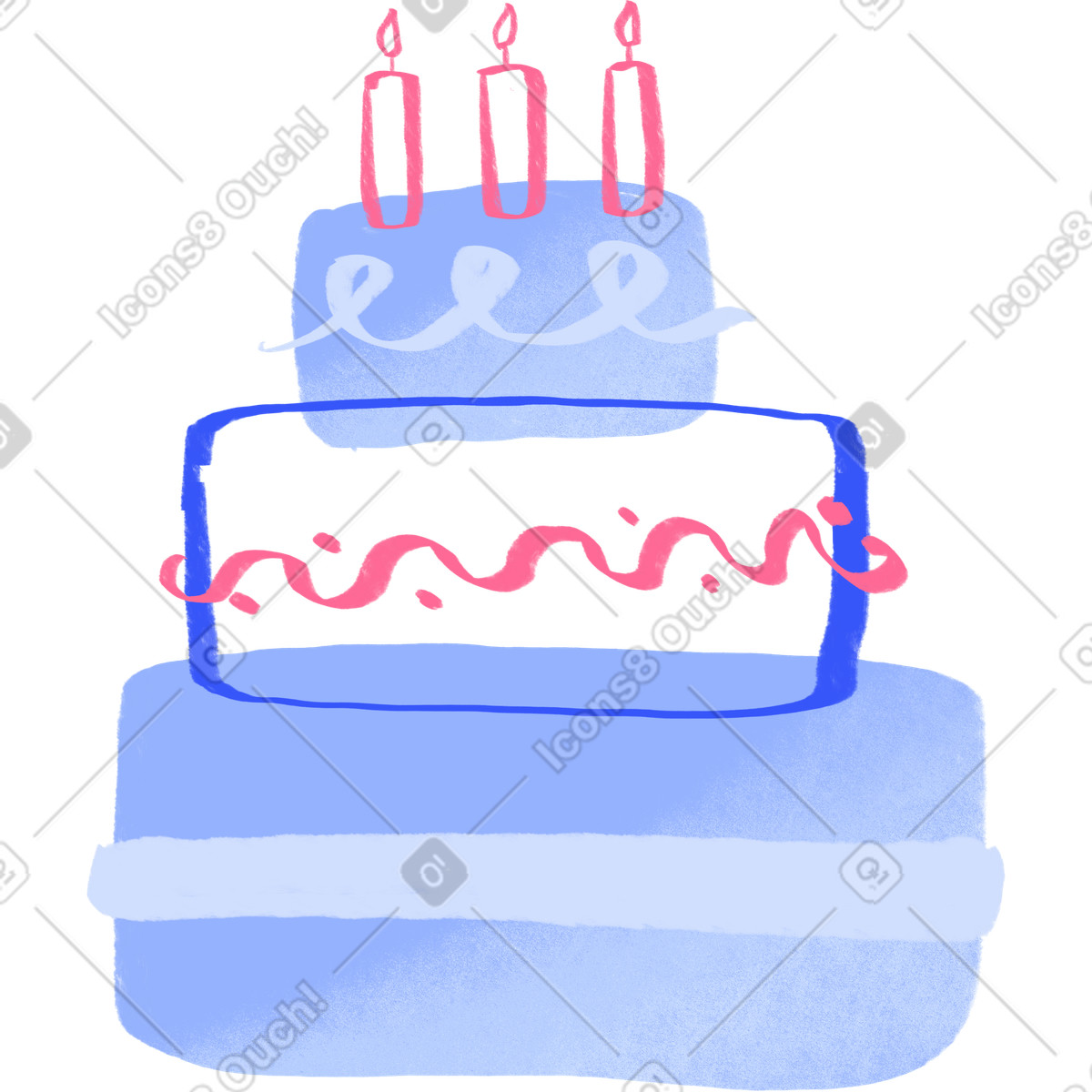 Illustration Birthday cake dans le style Quirky à télécharger aux formats PNG, SVG