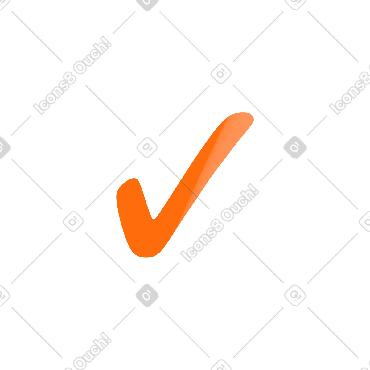下载 Shine 风格的 Orange check mark 插画，支持 PNG、SVG 格式
