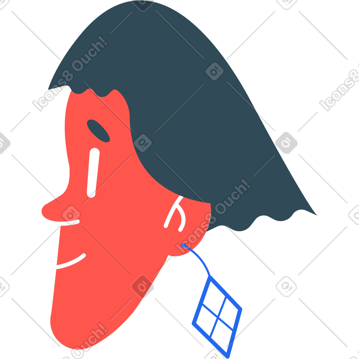 下载 Kingdom 风格的 女头 插画，支持 PNG、SVG 格式