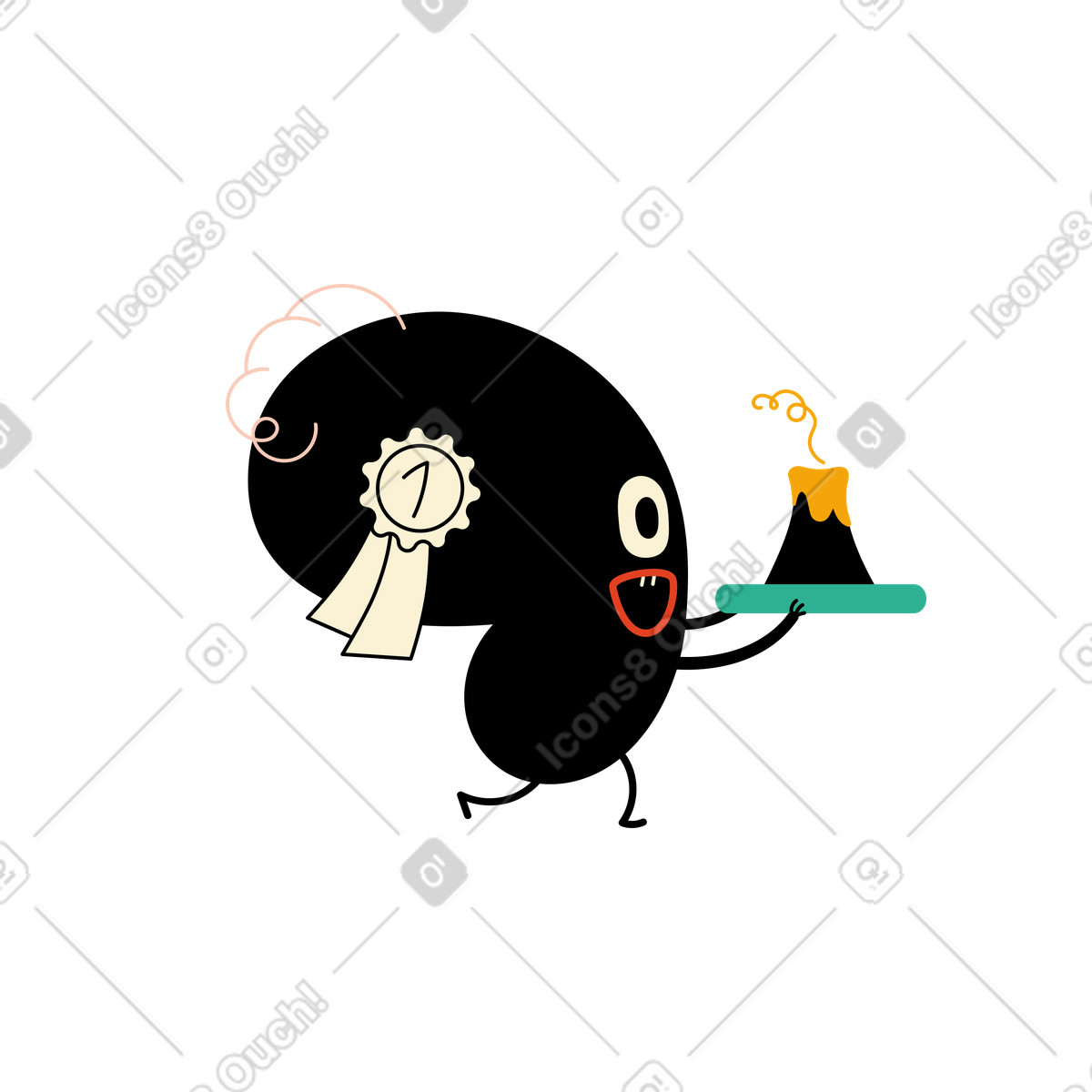 Won the school Science fair illustration in Jelly style download in PNG, SVG