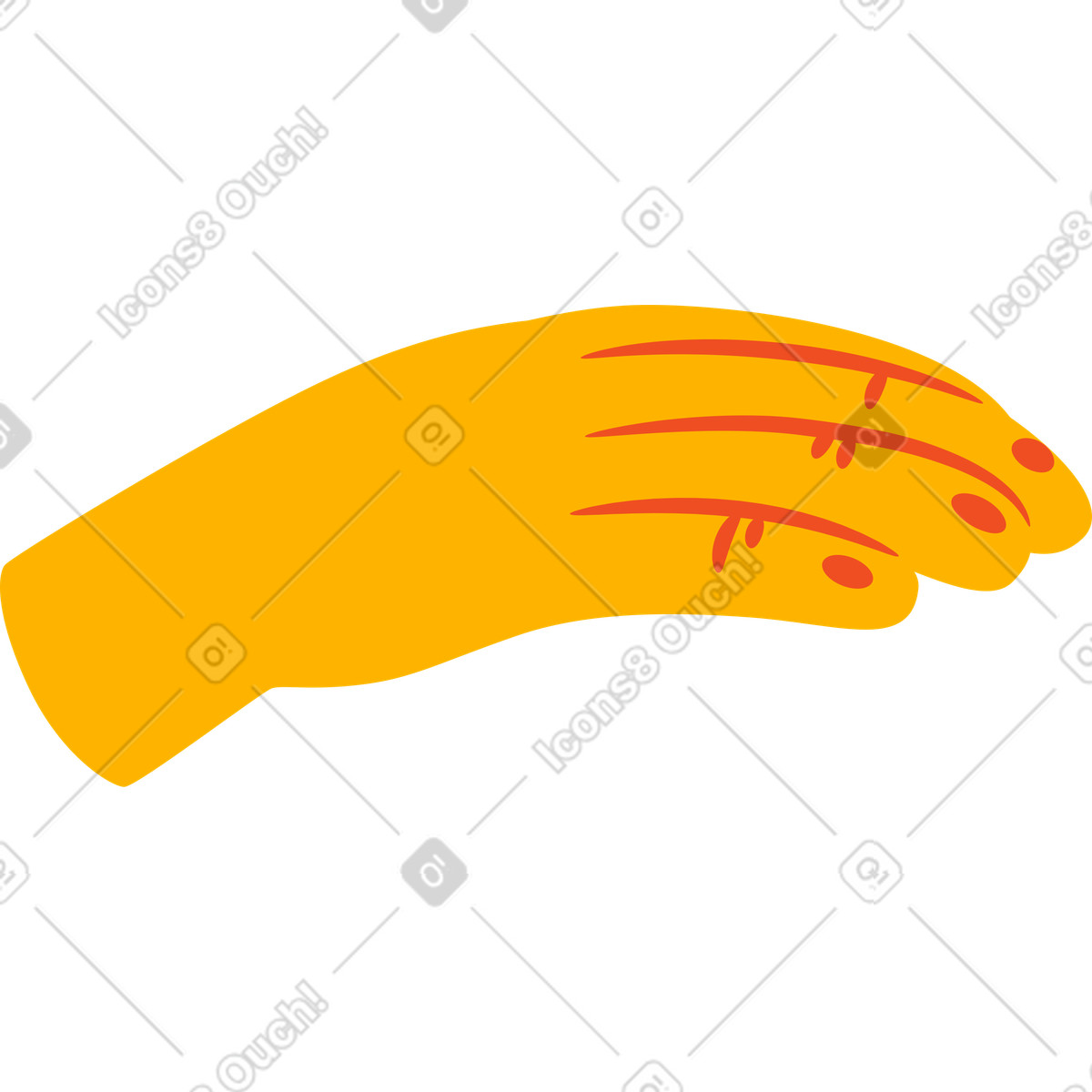 Иллюстрация Большая рука в стиле Flame — скачать в форматах PNG, SVG