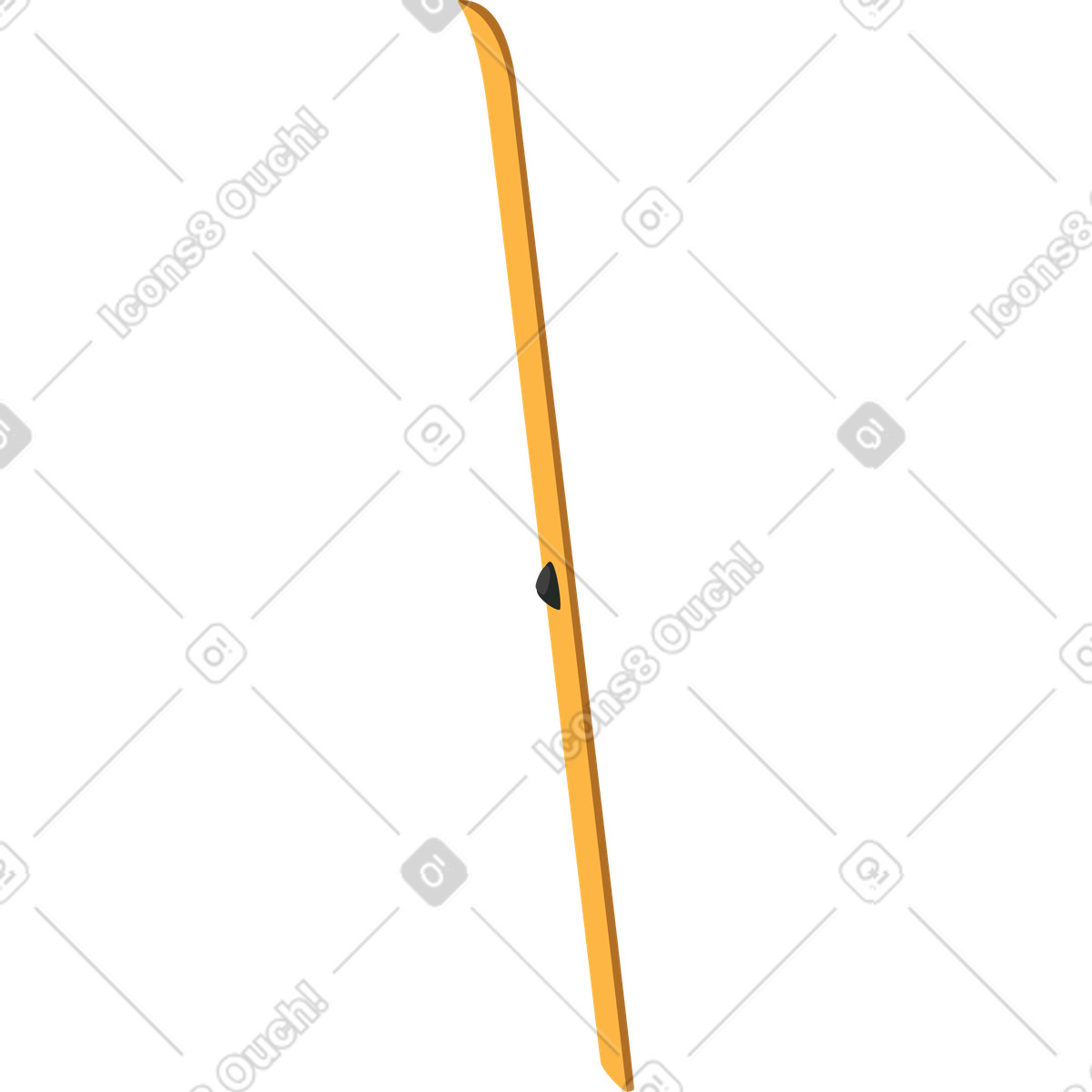 Ilustração de Esqui em no estilo Lagom para baixar em PNG, SVG