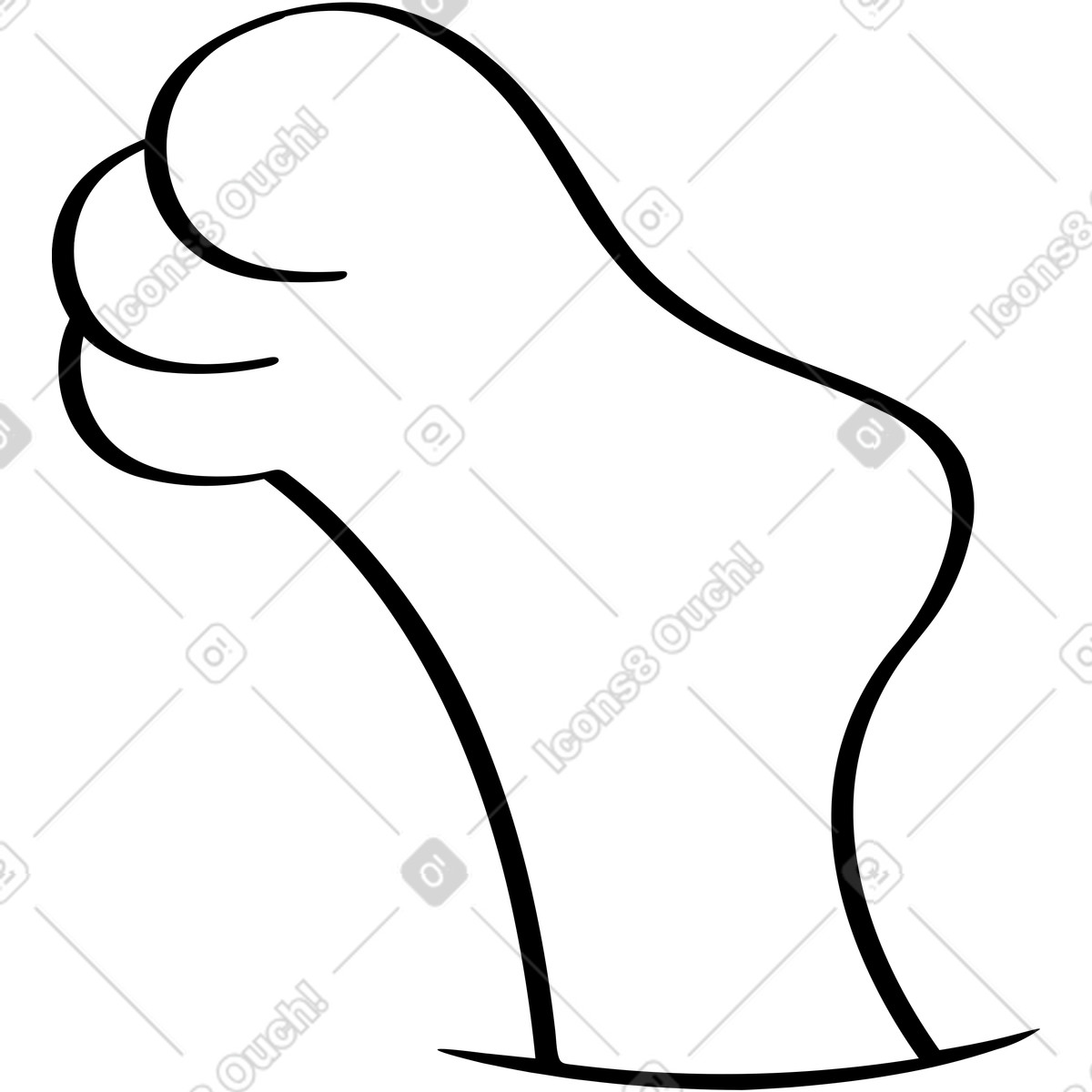 Leg illustration in Looney style download in PNG, SVG