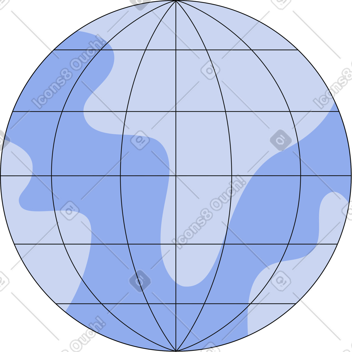 Großer planet-Illustration im Bloom-Stil als Download in PNG, SVG