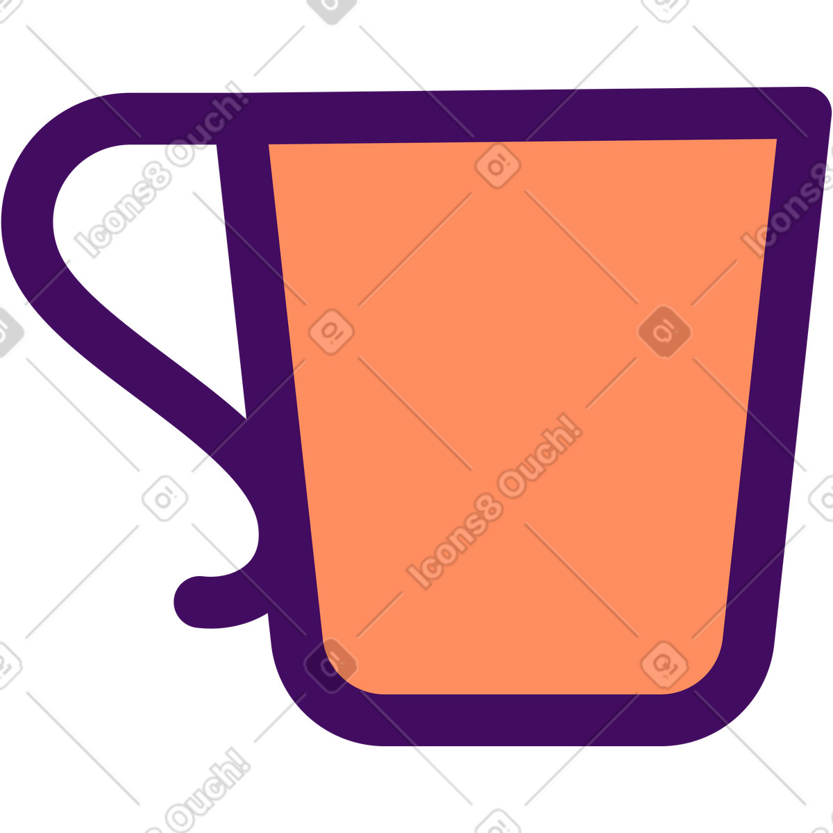Simplistic スタイルの Cup のイラストをPNG、SVG形式でダウンロード
