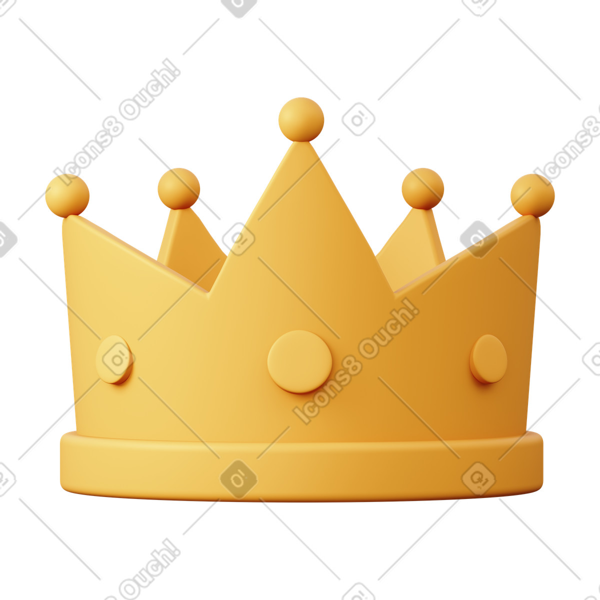 Ilustración Crown en estilo 3D Sugary a descargar en PNG y SVG