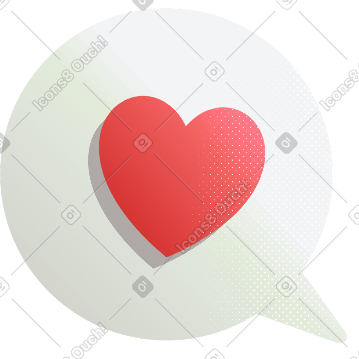 下载 Energy 风格的 Heart speech bubble 插画，支持 PNG、SVG 格式