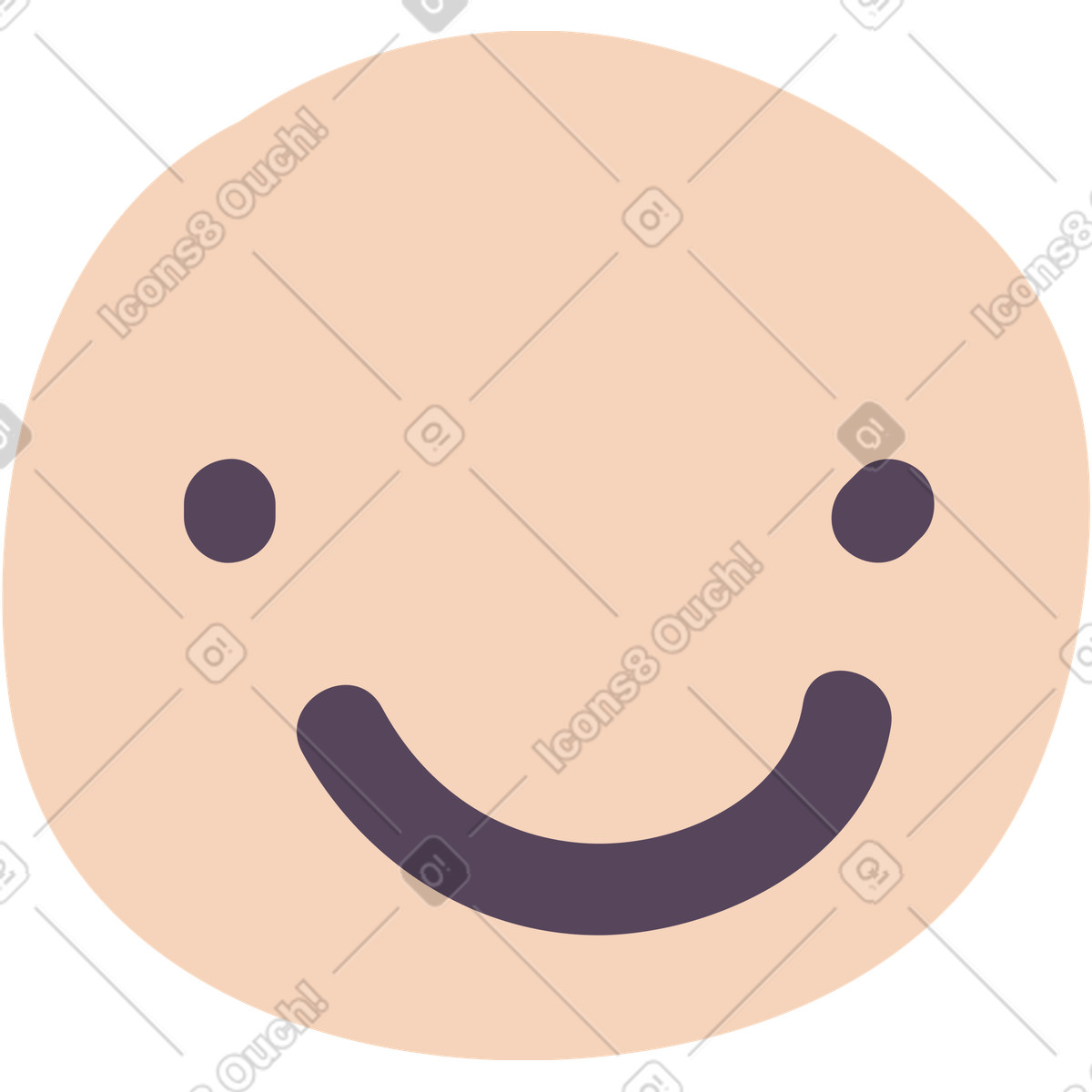 Pluto スタイルの 笑顔 のイラストをPNG、SVG形式でダウンロード