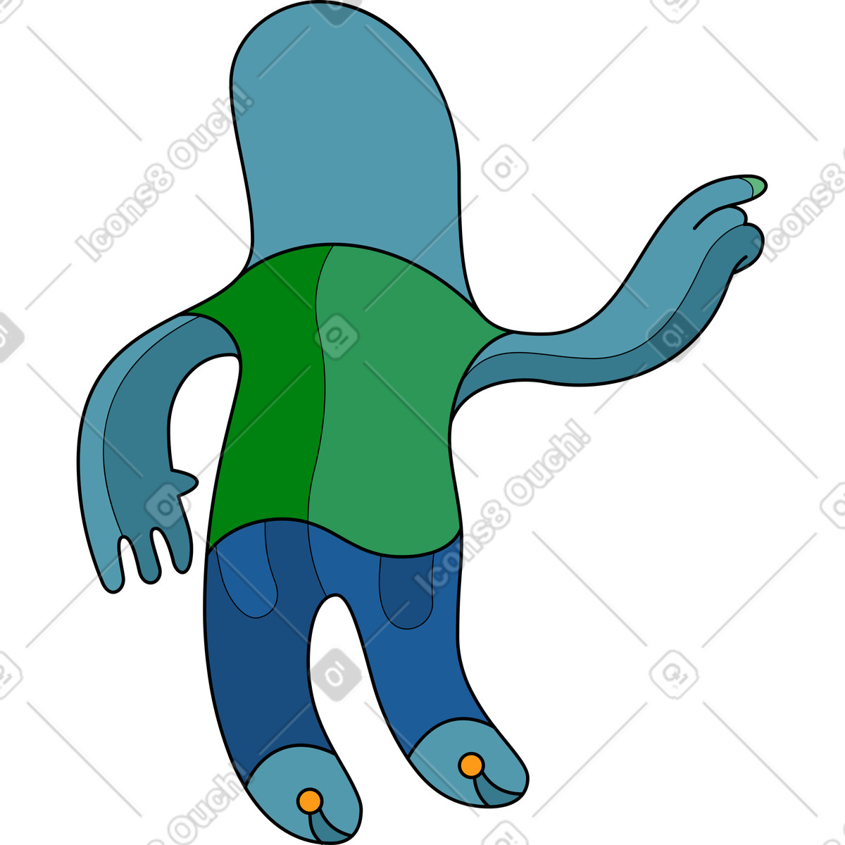 Иллюстрация Ребенок назад мальчик пойнт в PNG и SVG