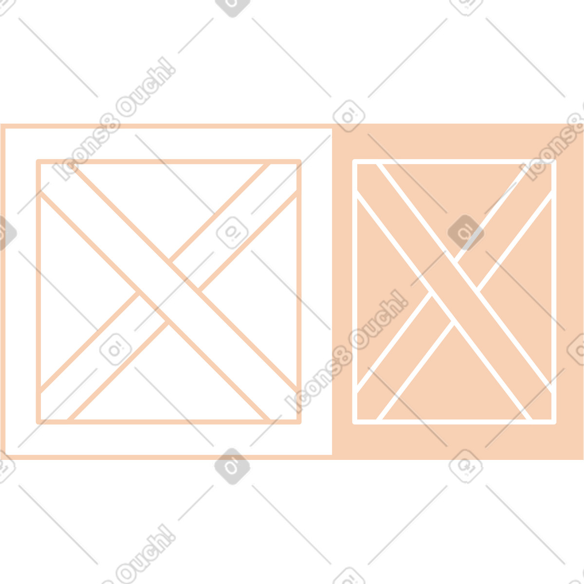 Box illustration in Marginalia style download in PNG, SVG