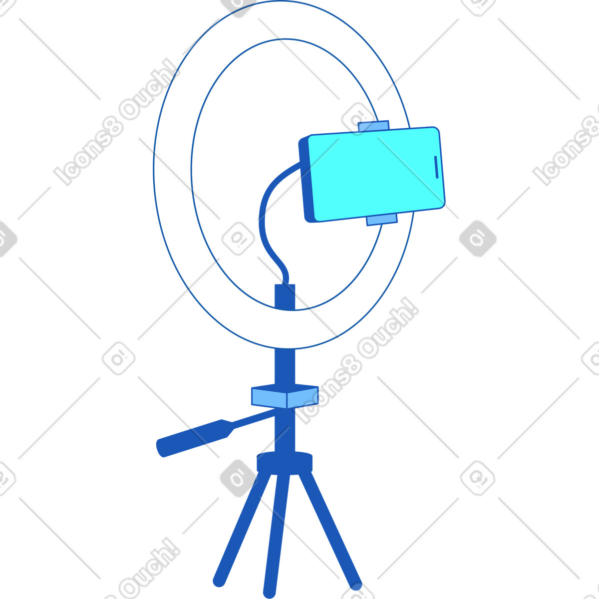 Luce ad anello per selfie illustrazione in stile Storyline scarica in PNG, SVG