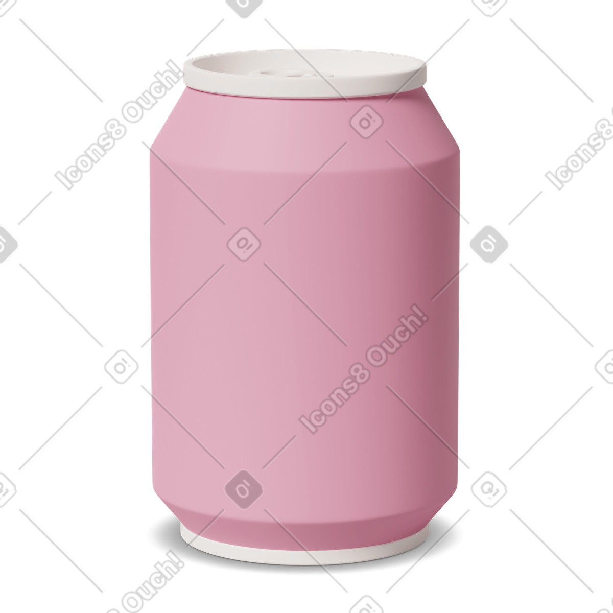Pink soda can illustration in 3D Casual life style download in PNG, SVG