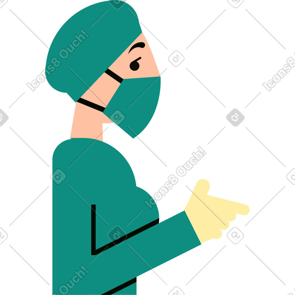 Ilustração de Médico em no estilo Polar para baixar em PNG, SVG