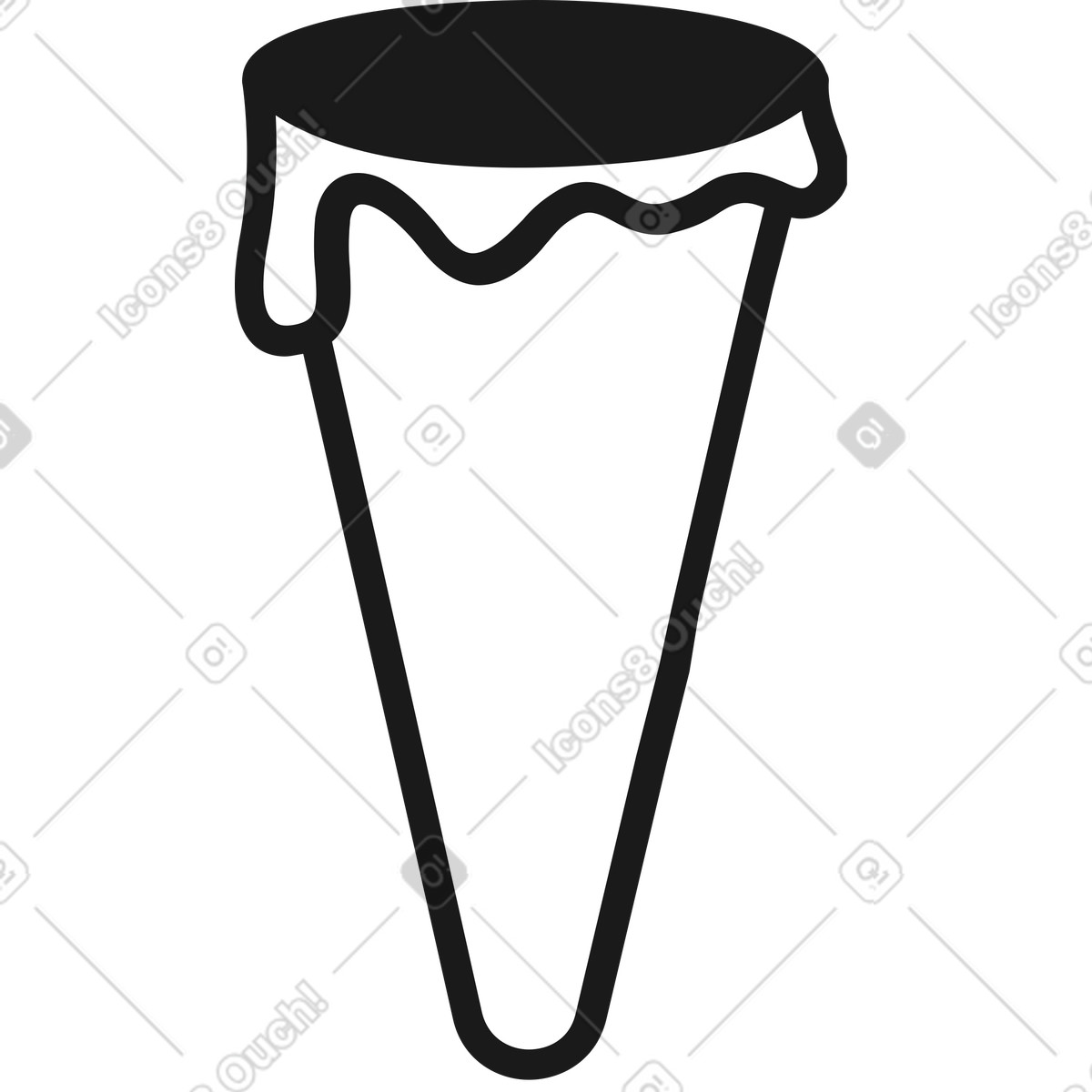 Ilustración Gofre helado en estilo Taxi a descargar en PNG y SVG