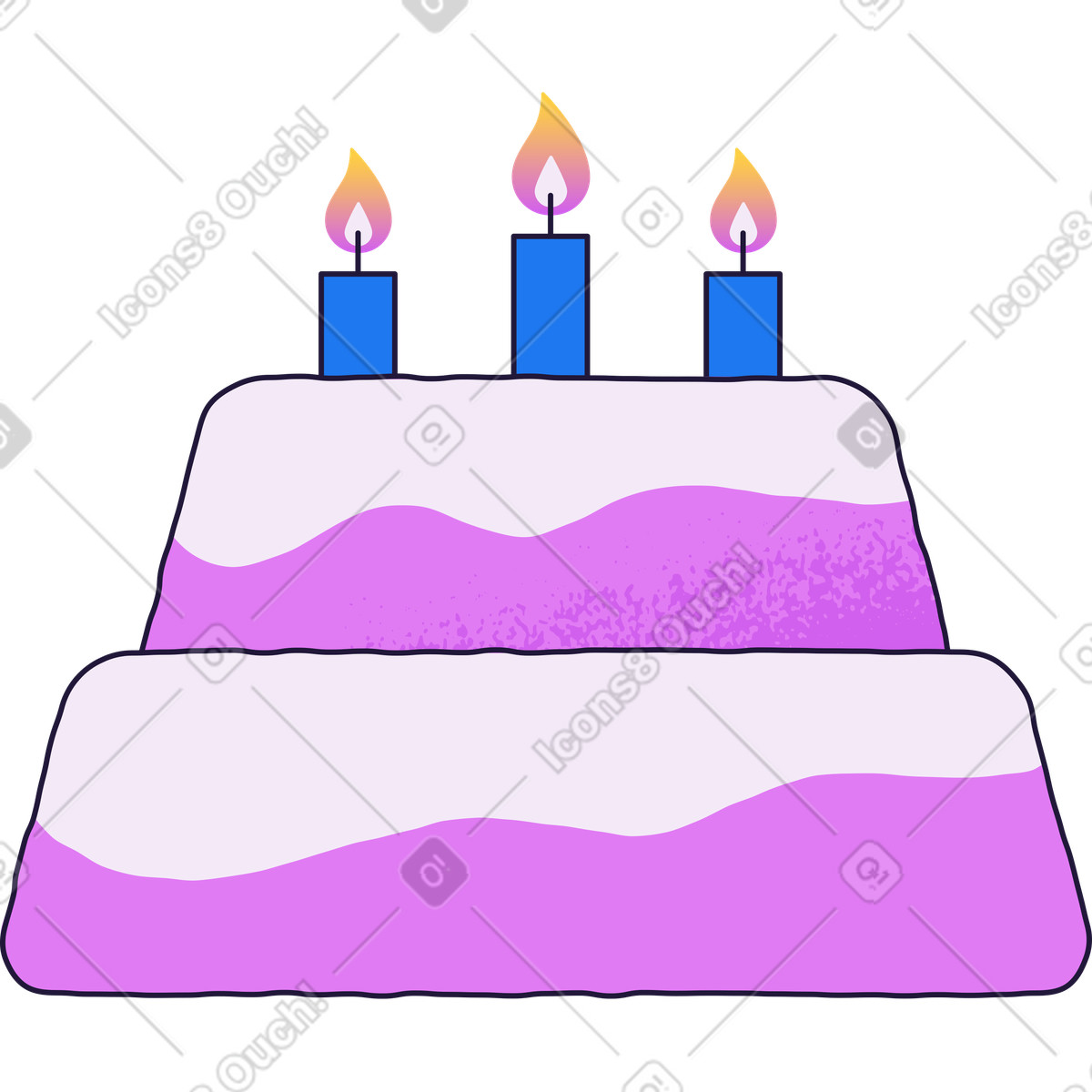 Illustration Gâteau dans le style Conifer à télécharger aux formats PNG, SVG