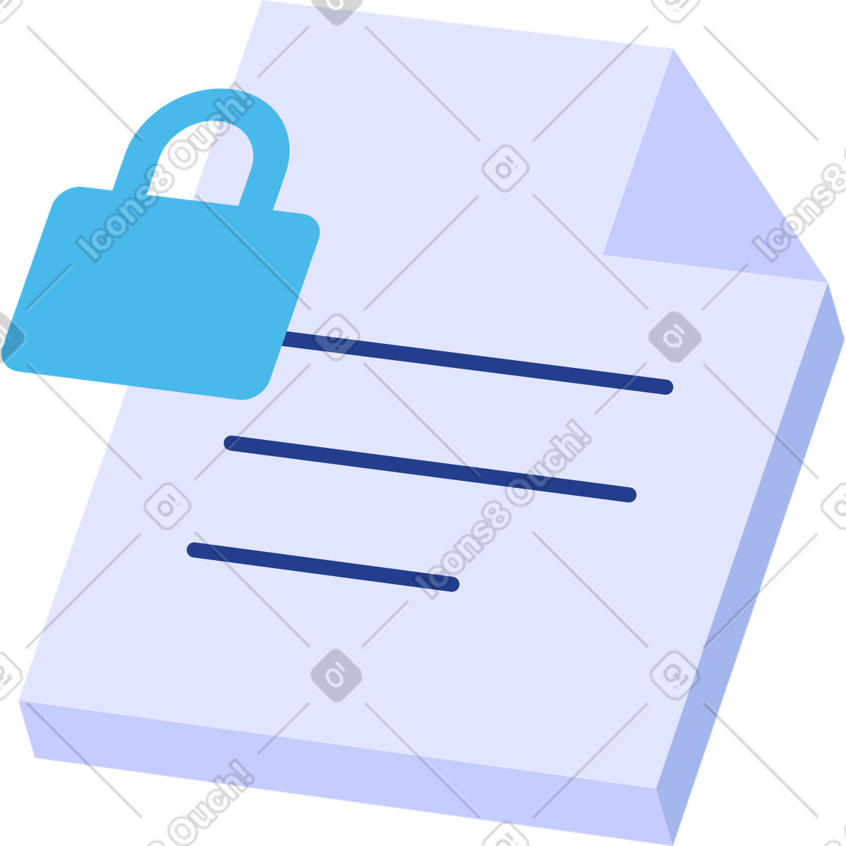 Restricted access to confidential digital file illustration in Quantum style download in PNG, SVG