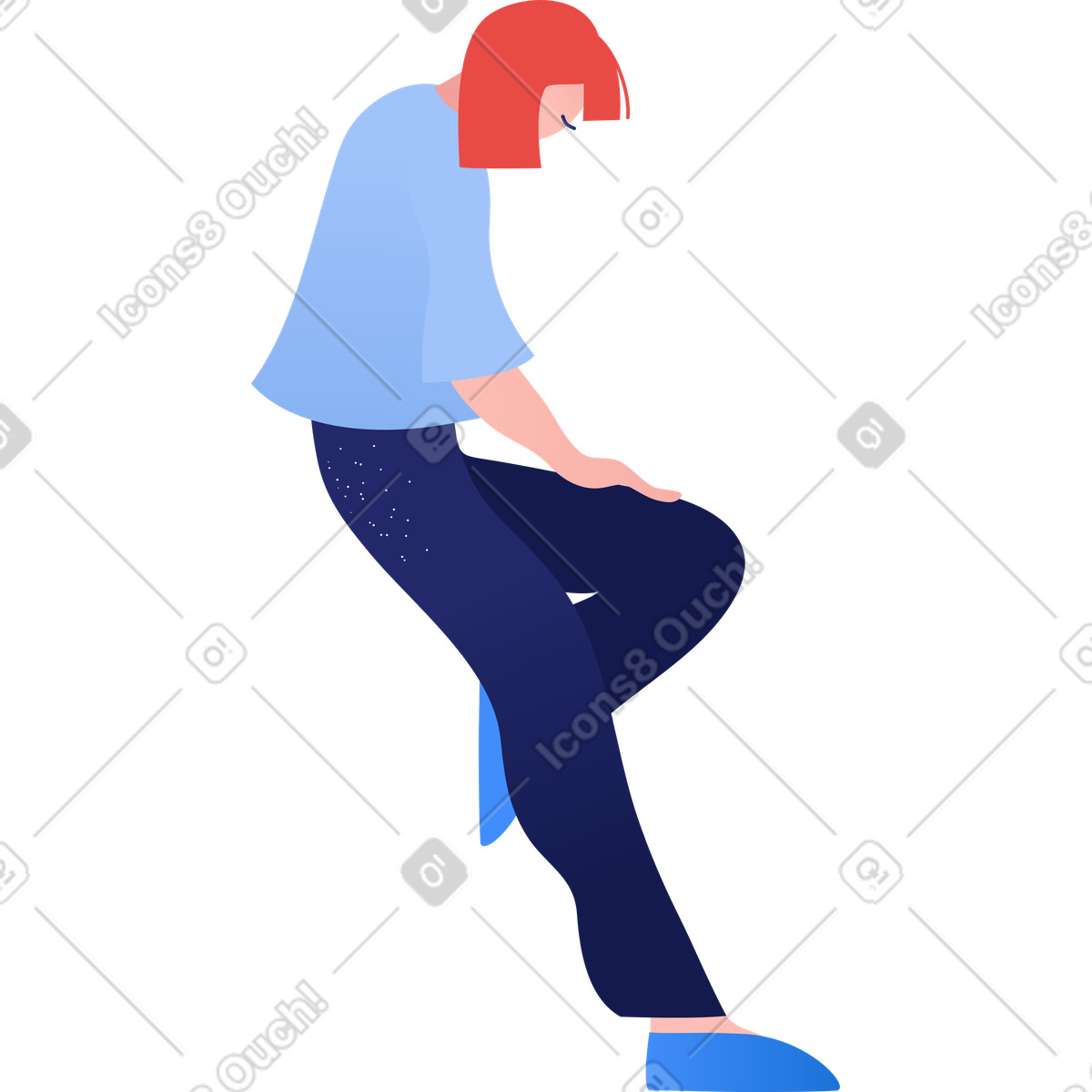 Donna illustrazione in stile Clip scarica in PNG, SVG