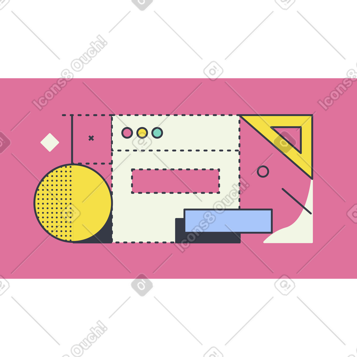 Page is under construction illustration in PNG, SVG