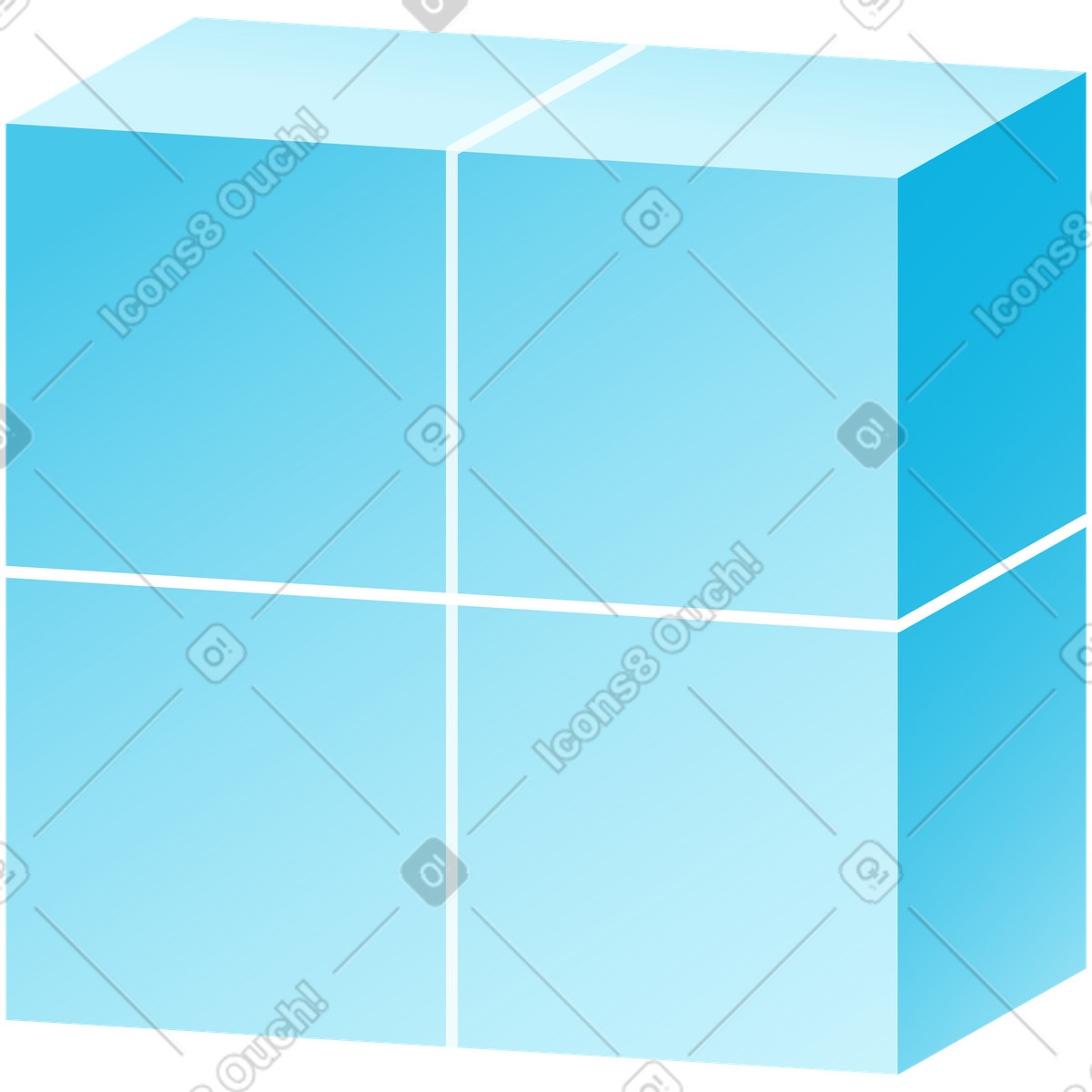 Blocco di cubi illustrazione in stile Colors scarica in PNG, SVG