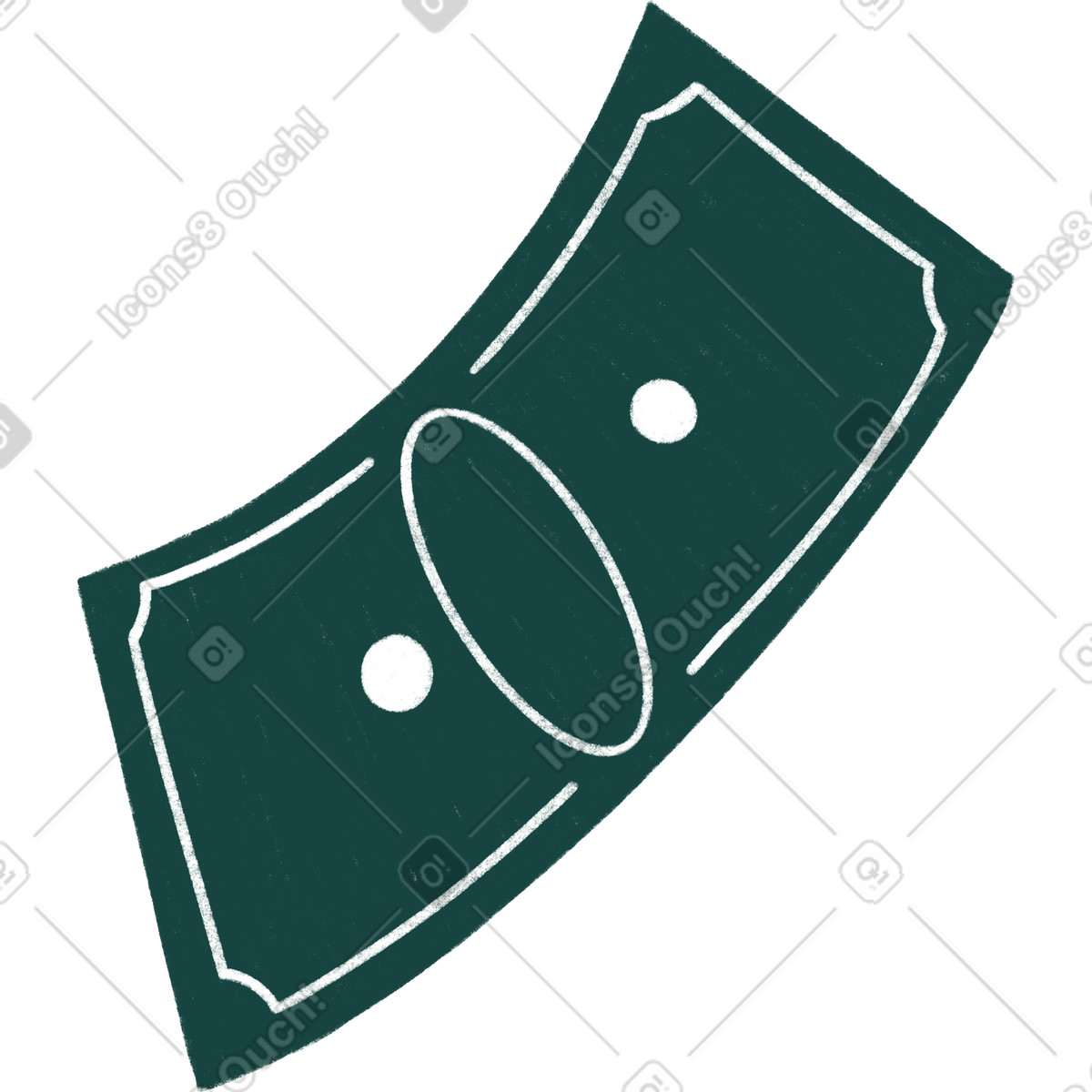 Banconota verde scuro illustrazione in stile Tutti scarica in PNG, SVG