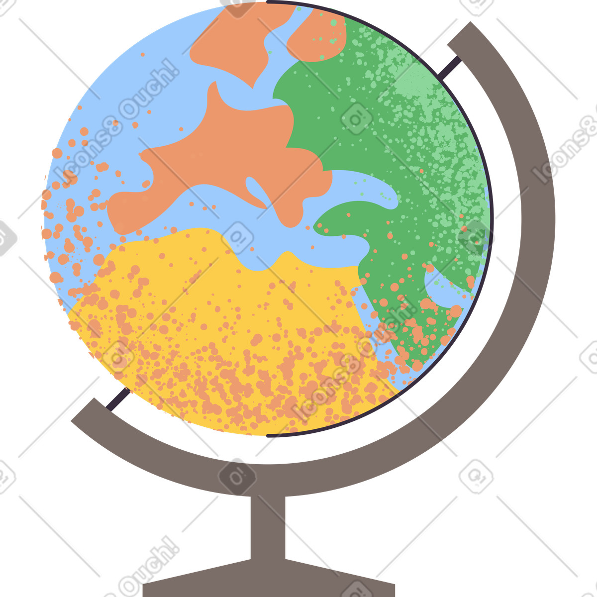 下载 Pale 风格的 地球 插画，支持 PNG、SVG 格式