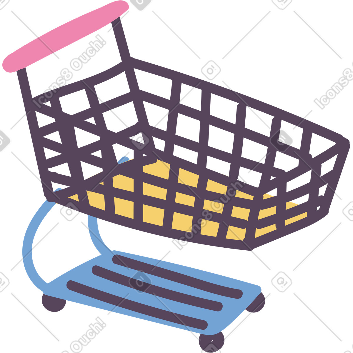 Ilustração de Carrinho mão em no estilo Pluto para baixar em PNG, SVG