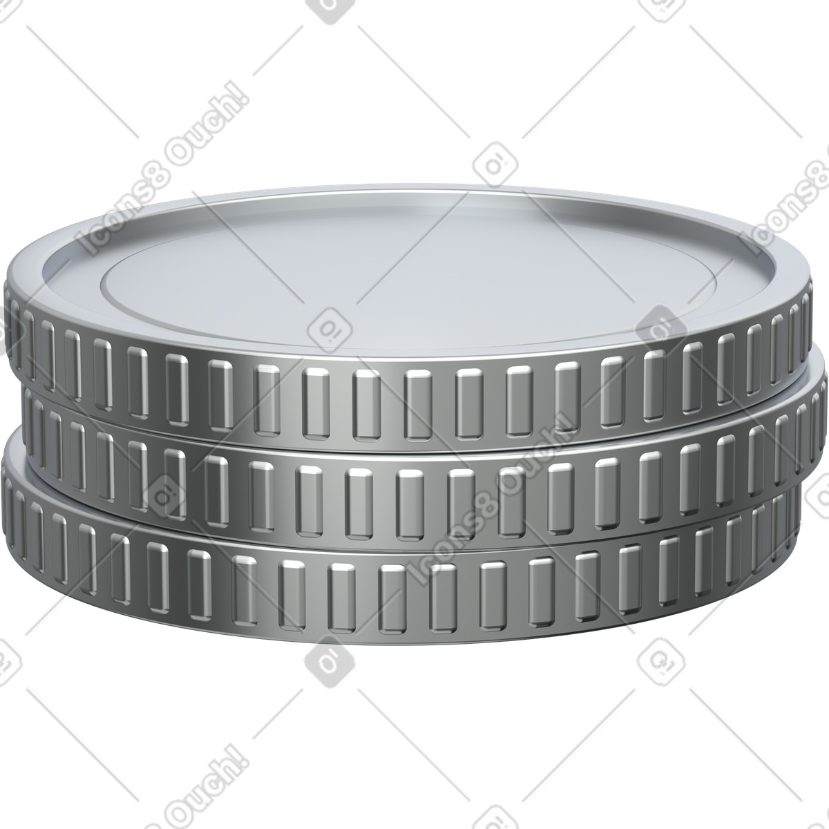 Illustration Pile de pièces dans le style 3D Enterprise à télécharger aux formats PNG, SVG