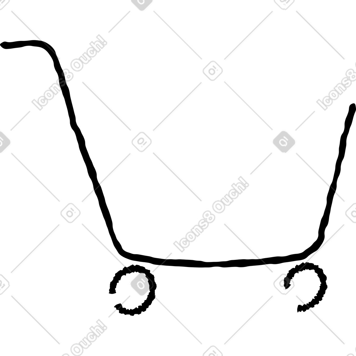 Carrello del supermercato illustrazione in stile Puzzle scarica in PNG, SVG