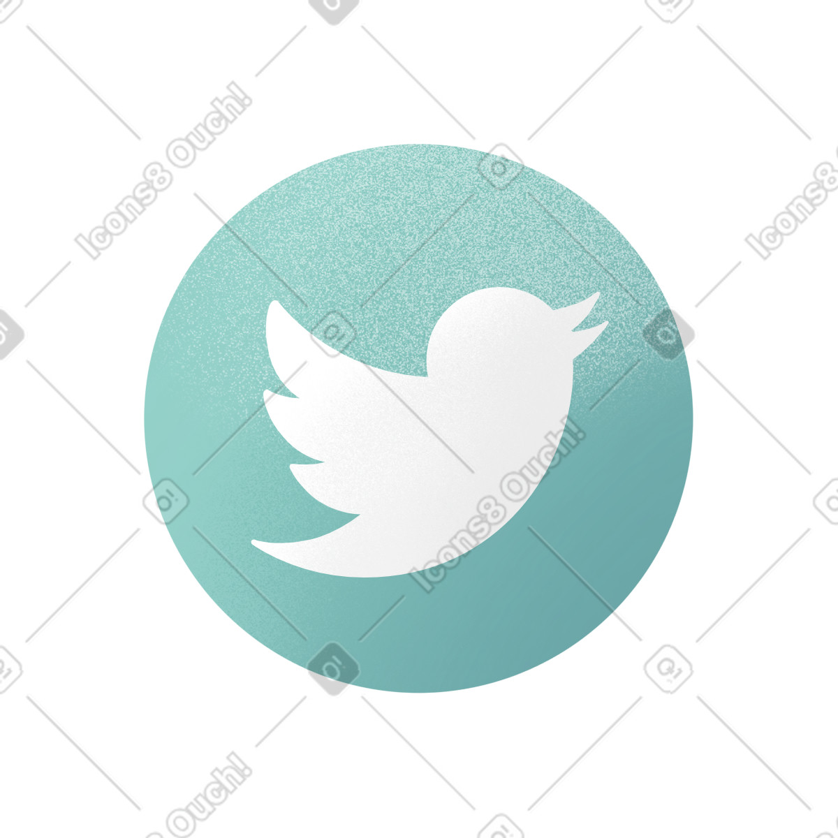 Ilustración Icono de twitter en estilo Joy a descargar en PNG y SVG