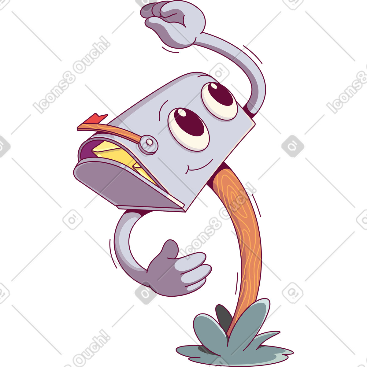 Ilustración Buzón con las manos en estilo Handy a descargar en PNG y SVG
