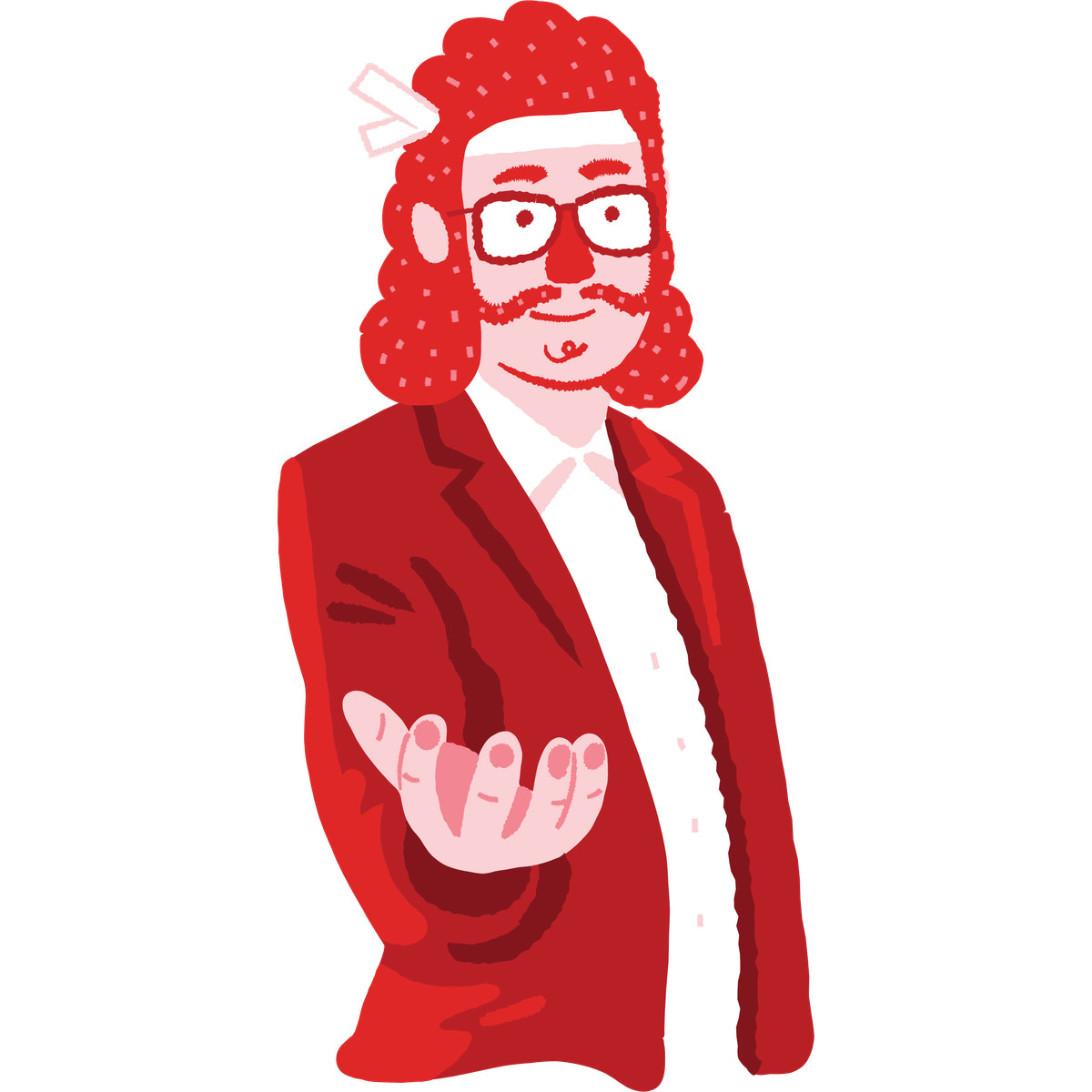 Man illustration in Cherry style download in PNG, SVG