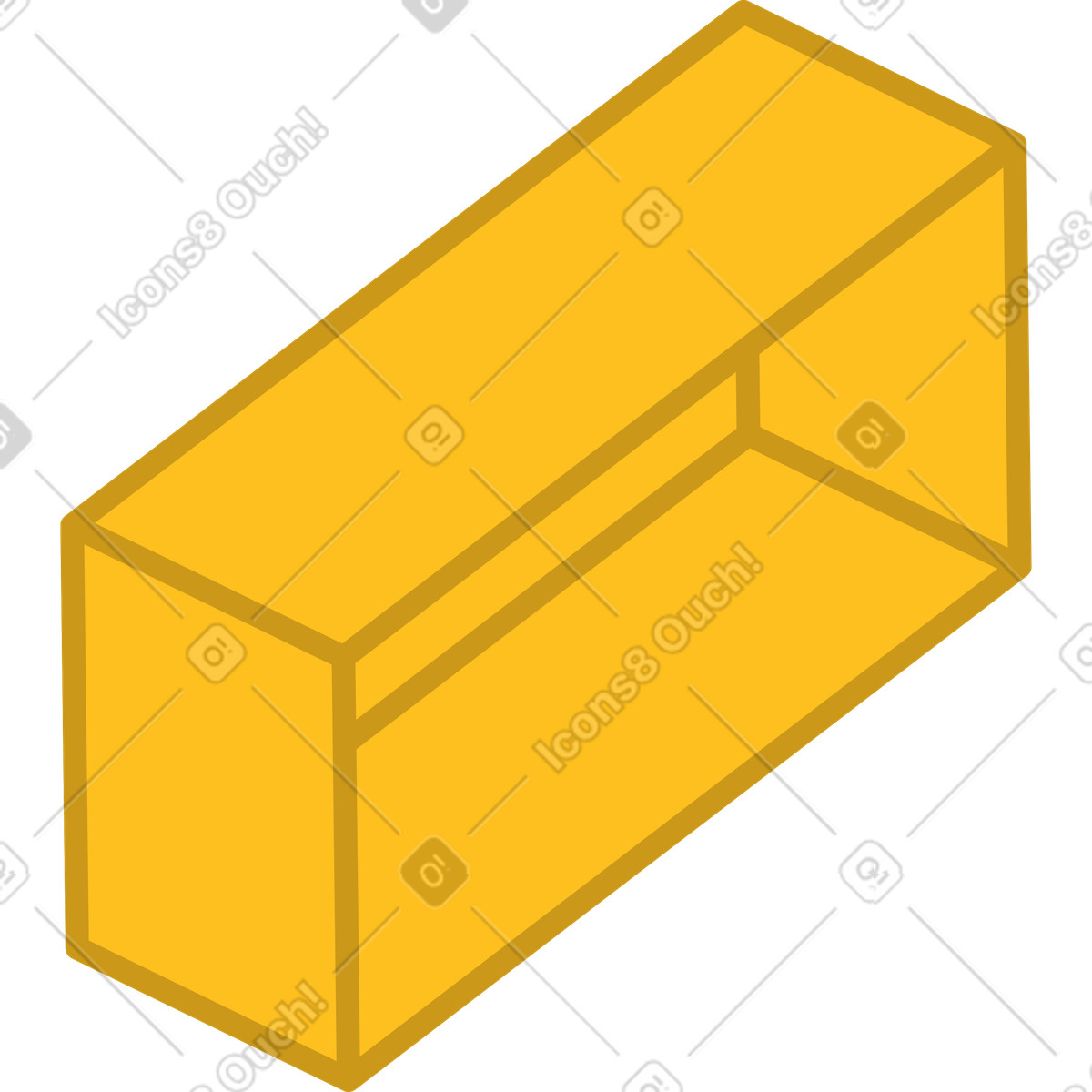 Mattoncino lego giallo illustrazione in stile Santa Camp scarica in PNG, SVG