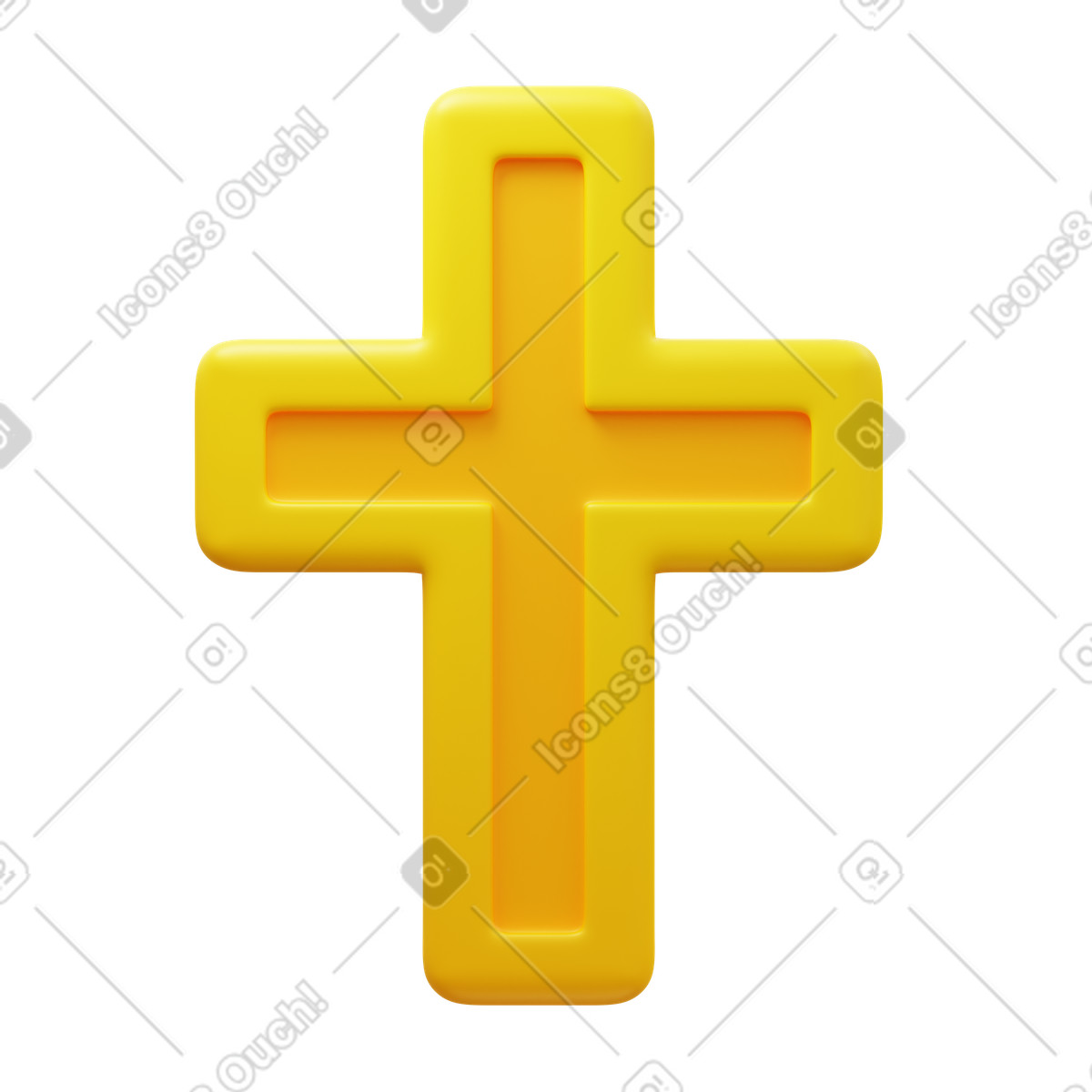 Ilustração de Christian cross em no estilo 3D Fluency para baixar em PNG, SVG