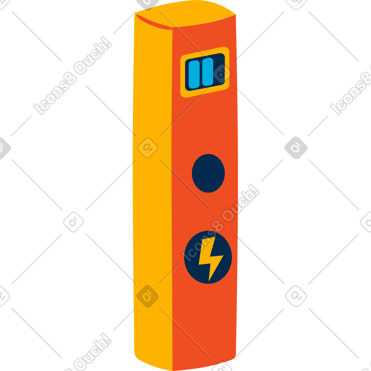 Charging station illustration in Flame style download in PNG, SVG