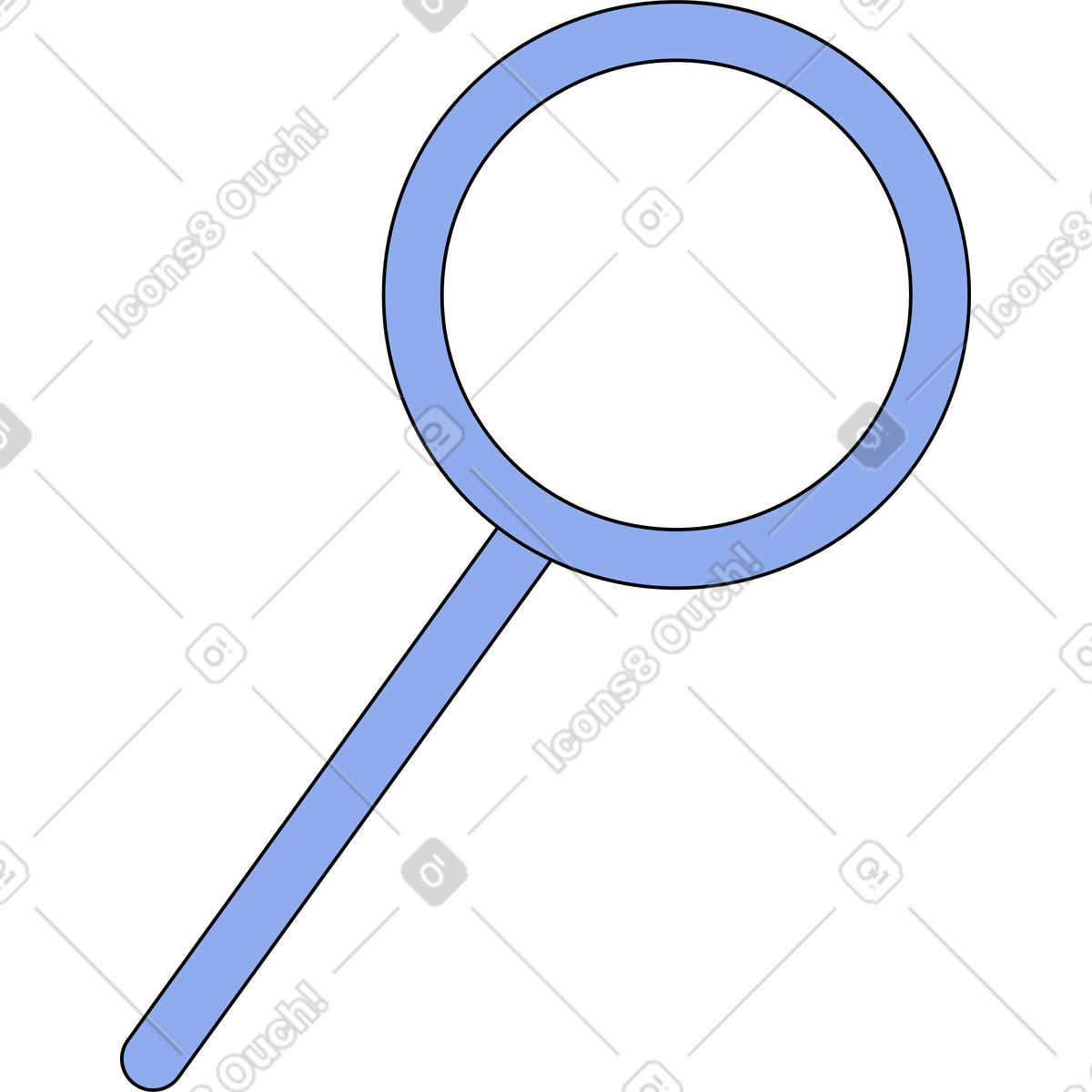 Illustration Loupe dans le style Bloom à télécharger aux formats PNG, SVG