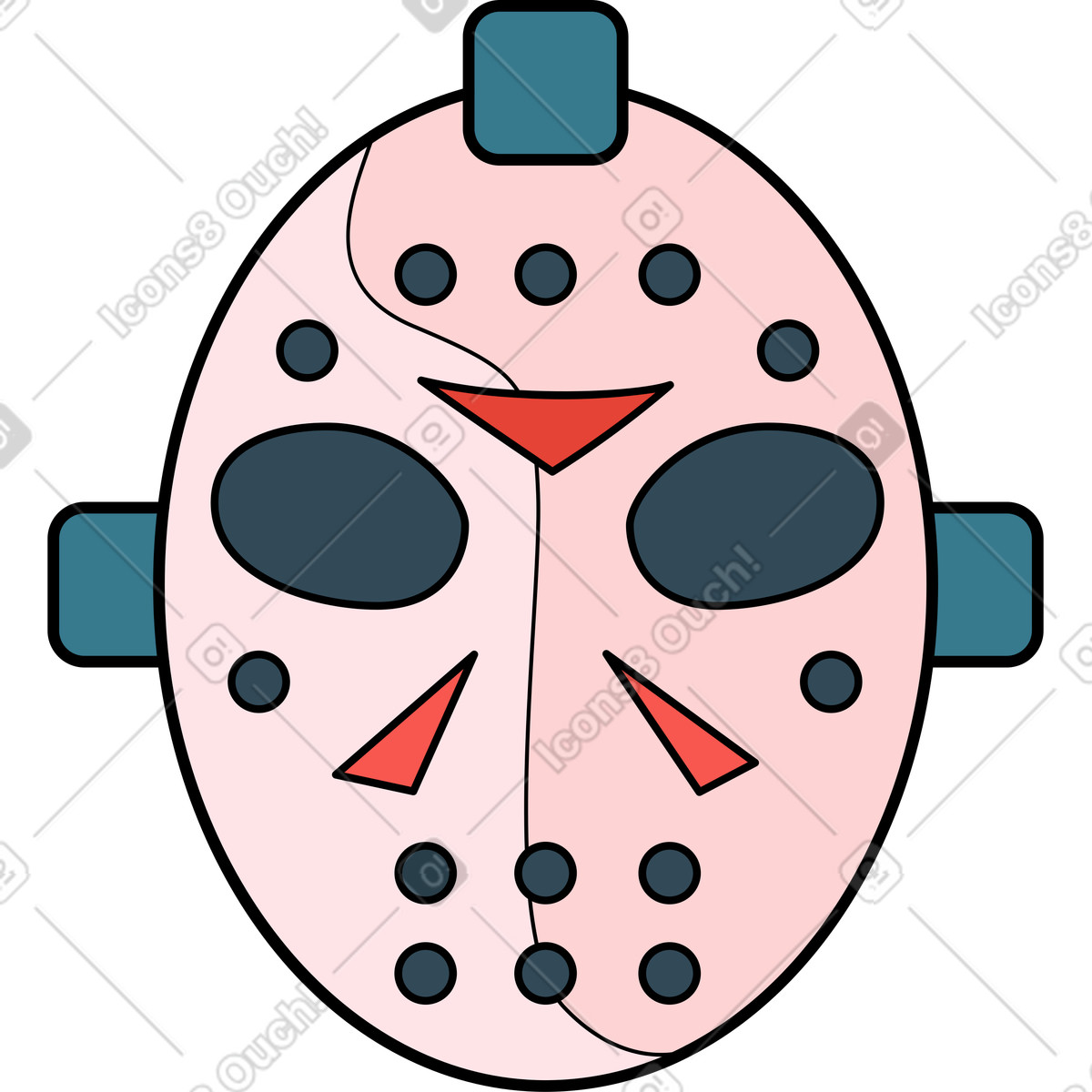 下载 Surr 风格的 面具杰森 插画，支持 PNG、SVG 格式
