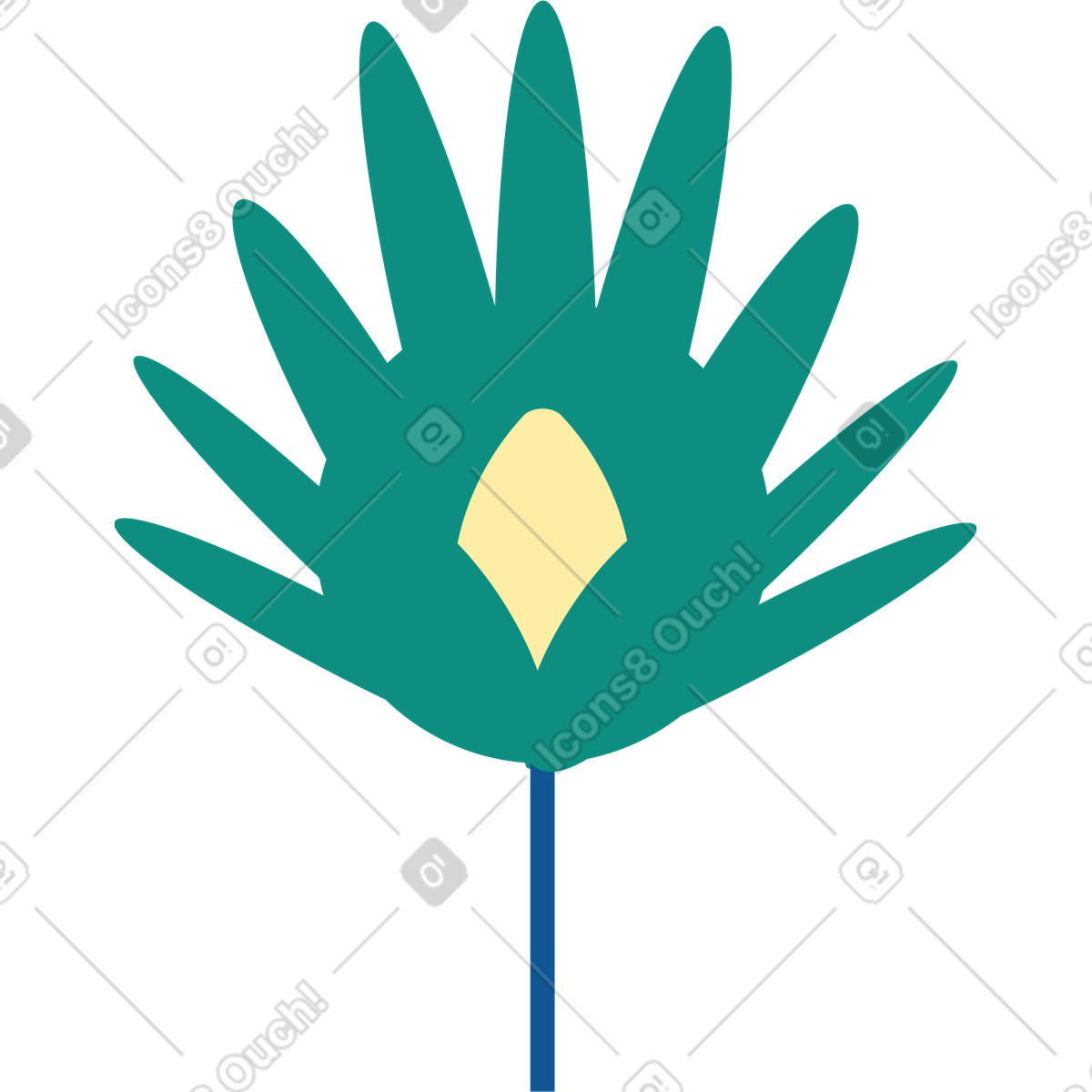 Ilustração de Galho palmeira em no estilo Polar para baixar em PNG, SVG