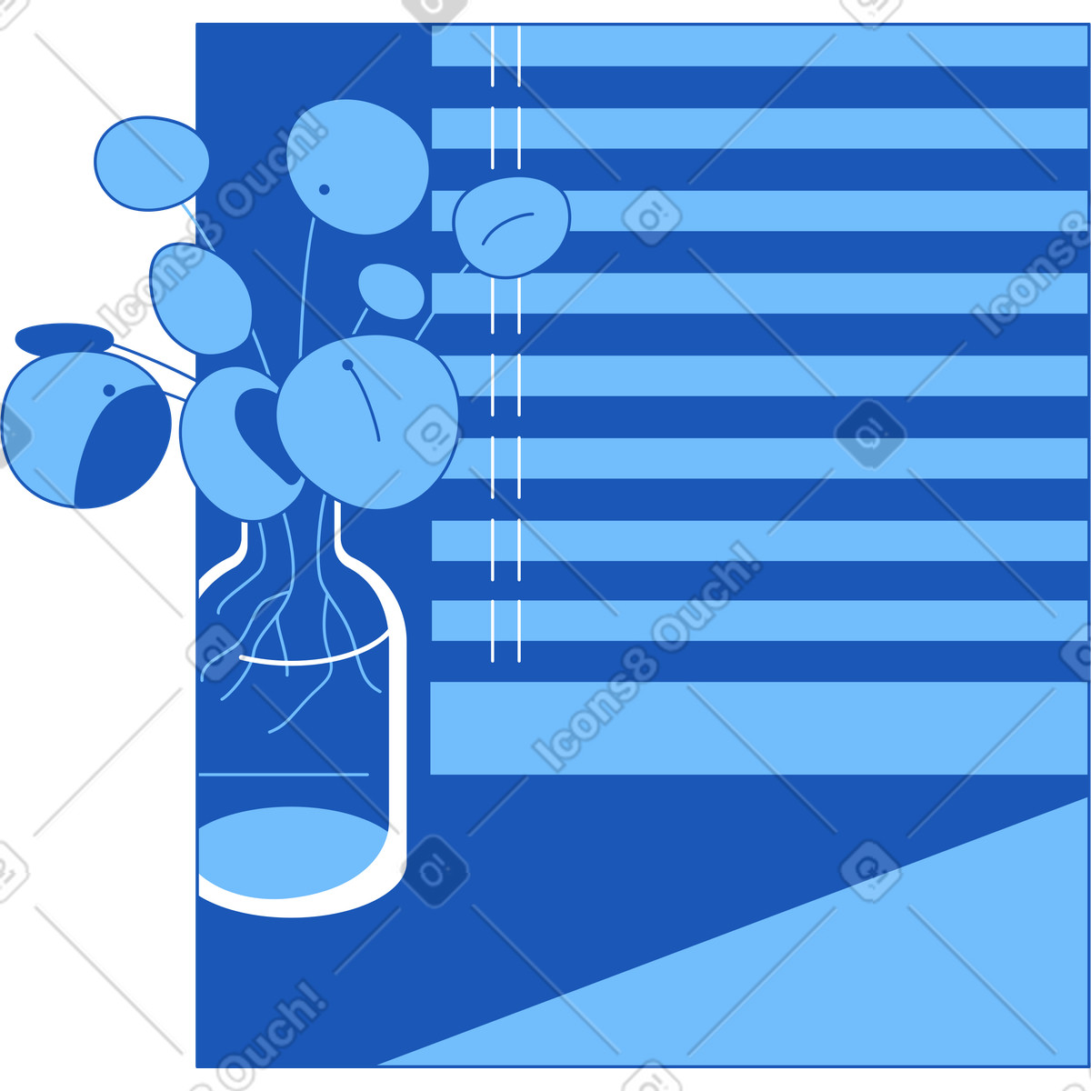 下载 Storyline 风格的 带百叶窗的框架 插画，支持 PNG、SVG 格式