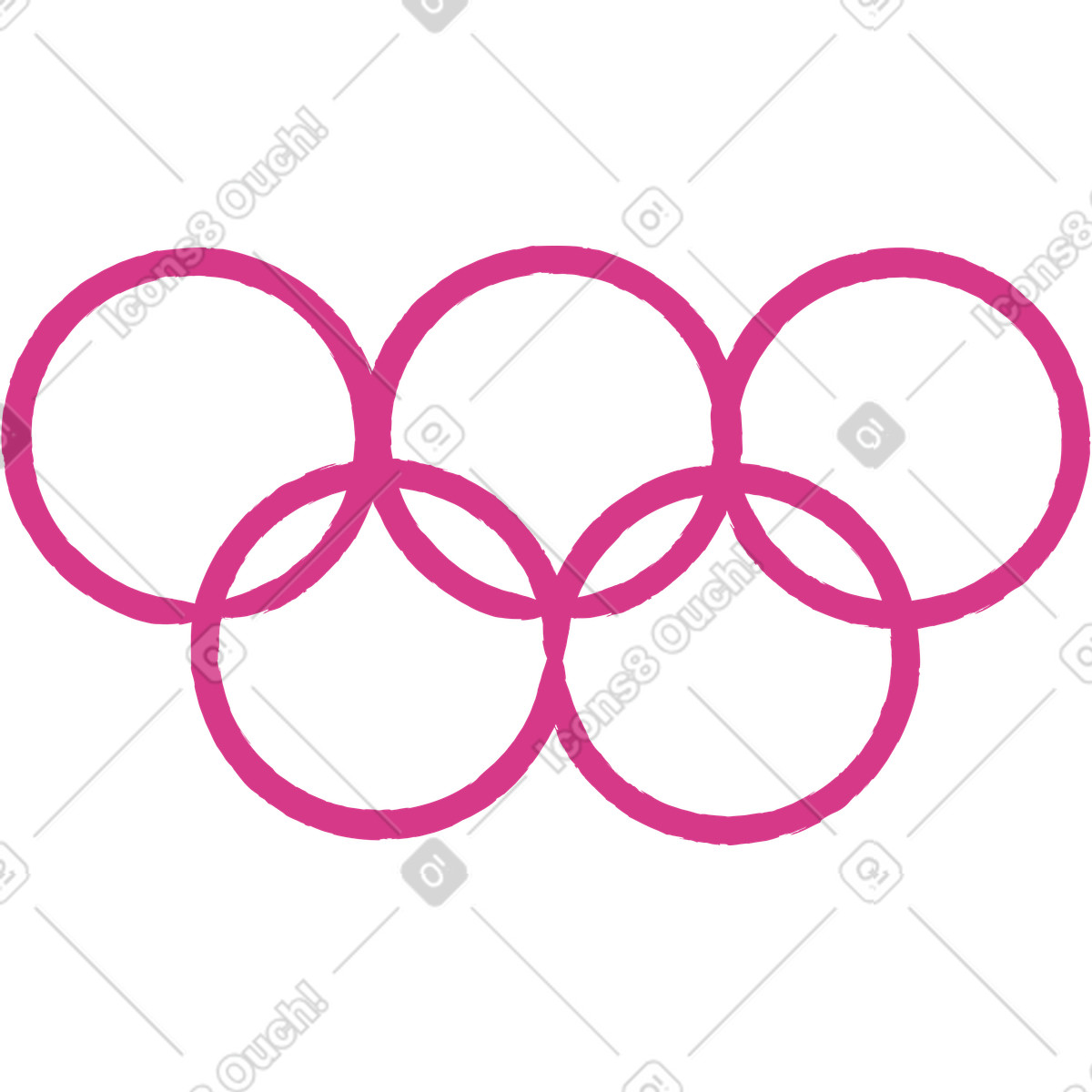 Olympische ringe-Illustration im Lime-Stil als Download in PNG, SVG