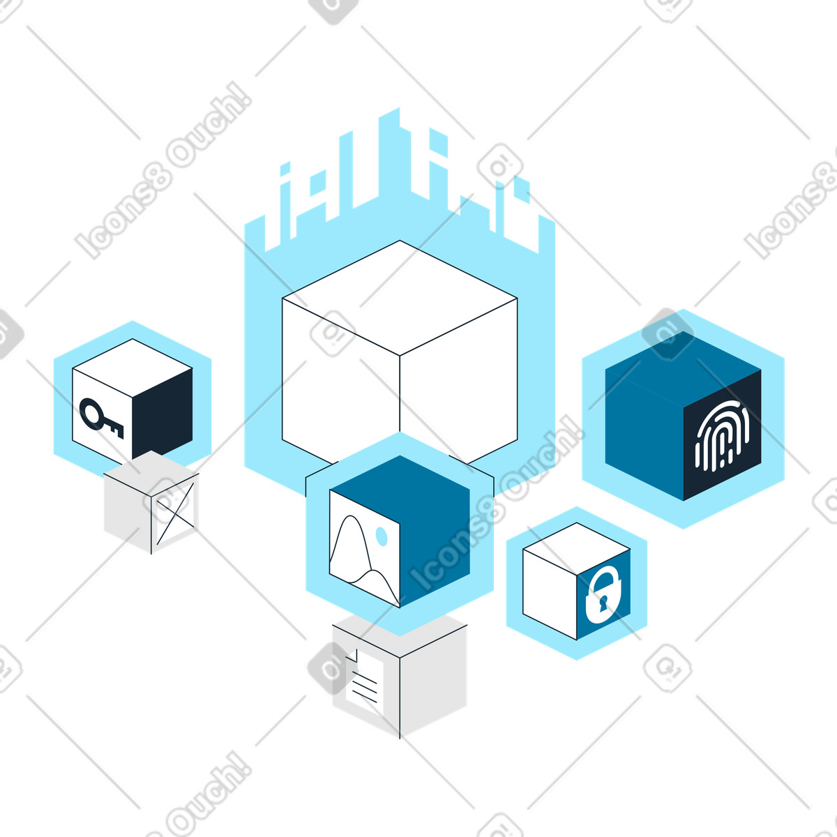 Network illustration in PNG, SVG, GIF formats