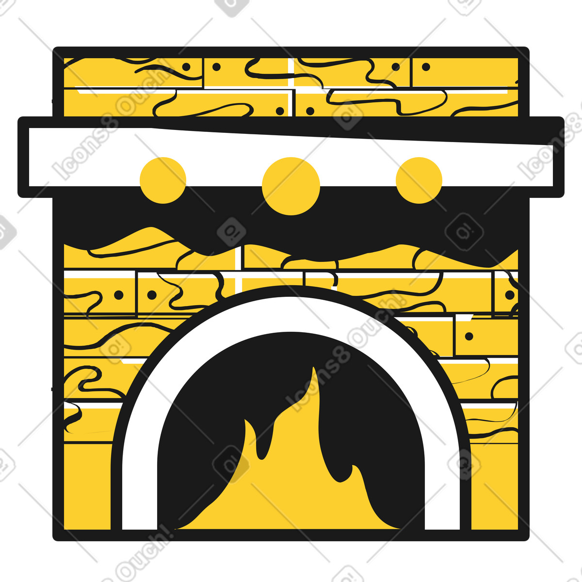 Illustration Cheminée dans le style Taxi à télécharger aux formats PNG, SVG