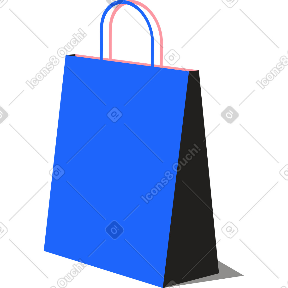 Illustration Sac de courses en papier dans le style Editorial à télécharger aux formats PNG, SVG