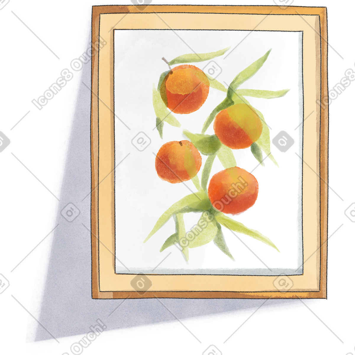 Painting with oranges-Illustration im Seasons-Stil als Download in PNG, SVG