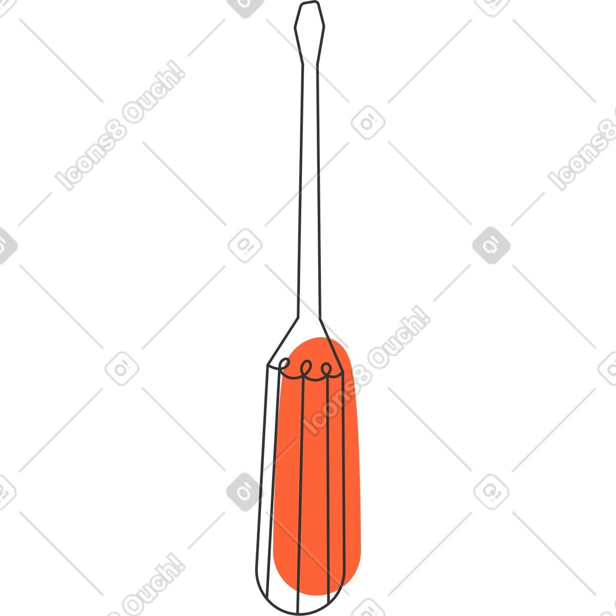 Screwdriver illustration in PNG, SVG