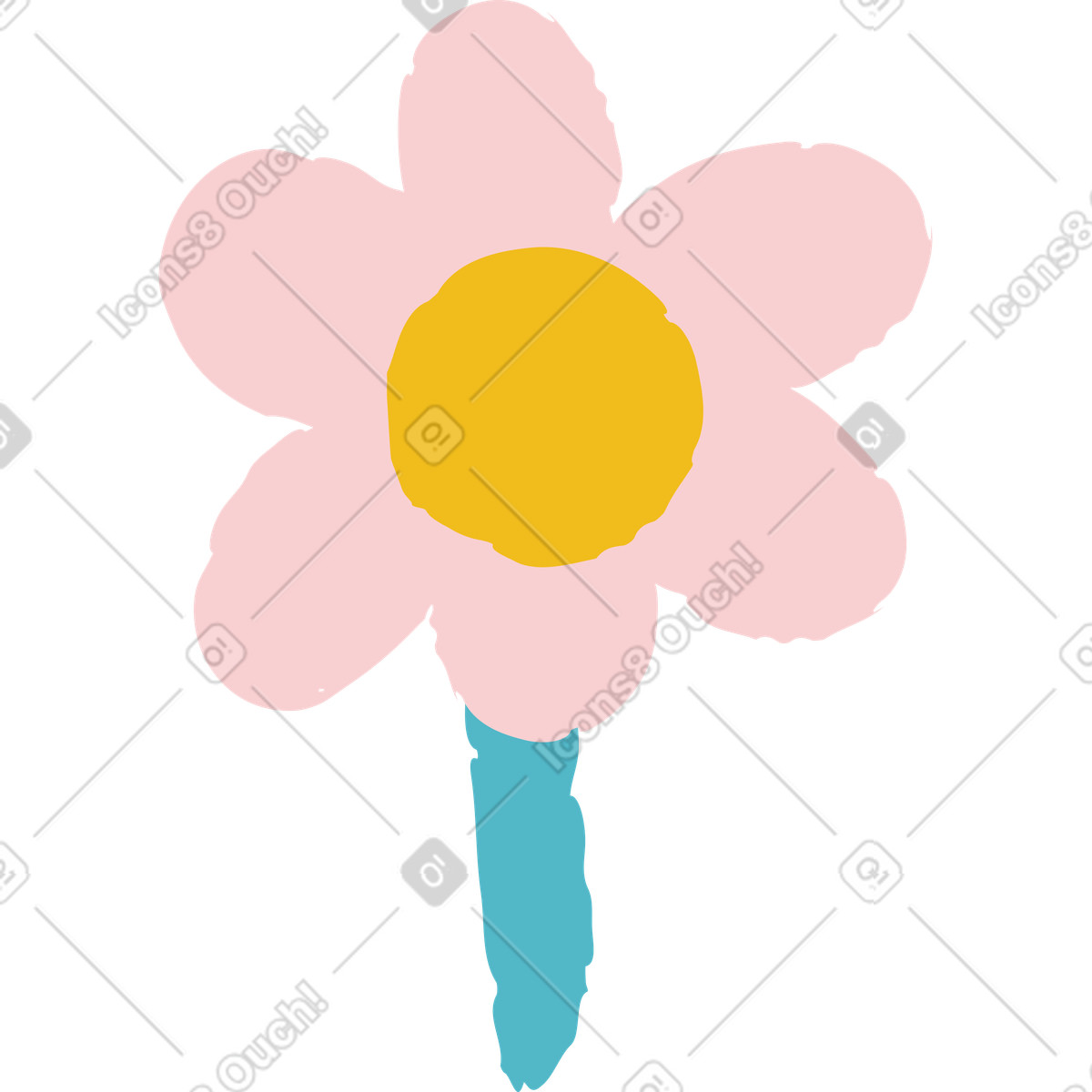 Blume-Illustration im Flamenco-Stil als Download in PNG, SVG