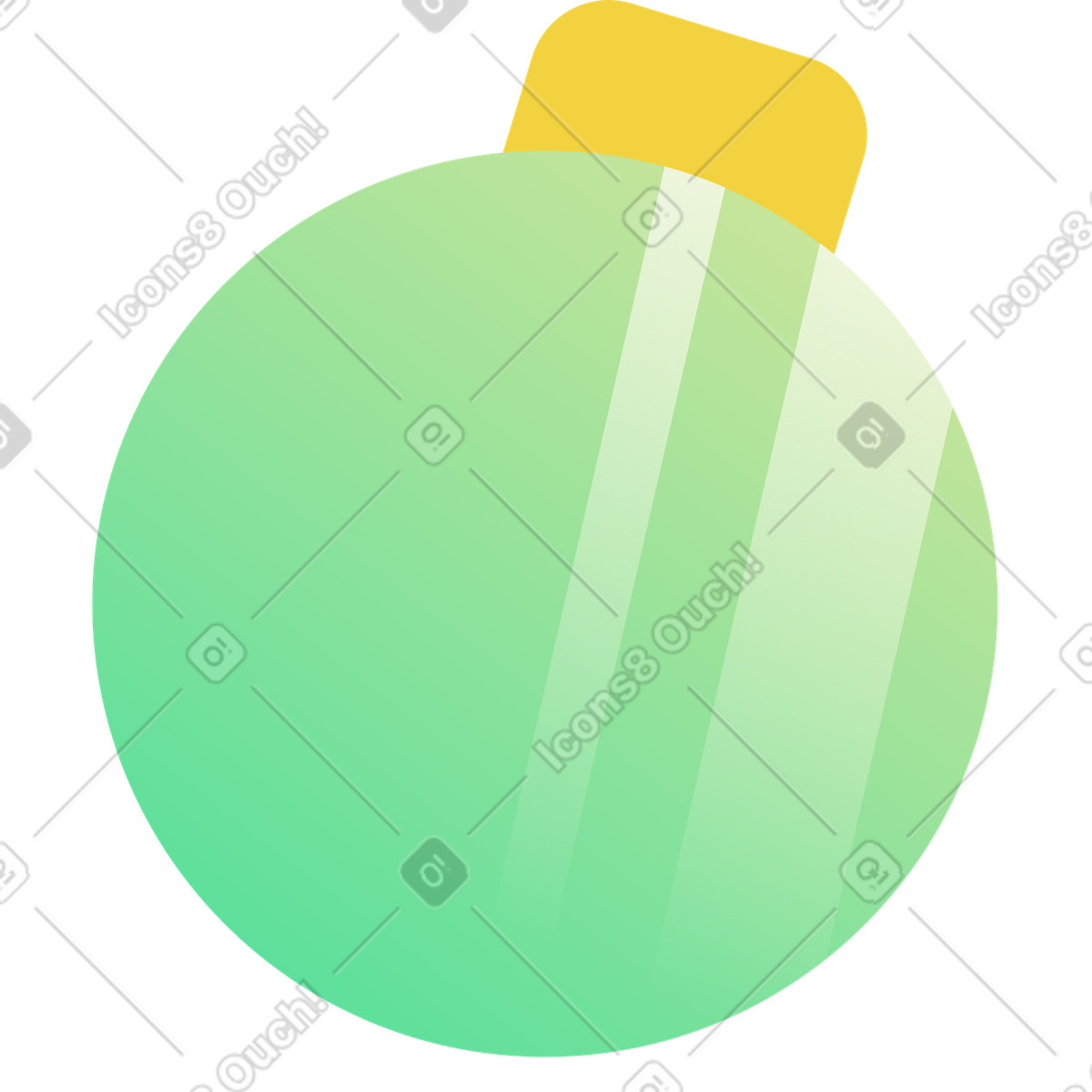 Illustration Décoration de noël verte dans le style Beam à télécharger aux formats PNG, SVG